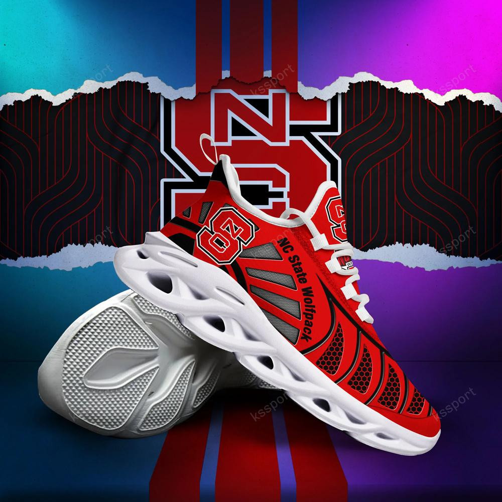 Nc State Wolfpack Max Soul Clunky, Black And White Running Shoes