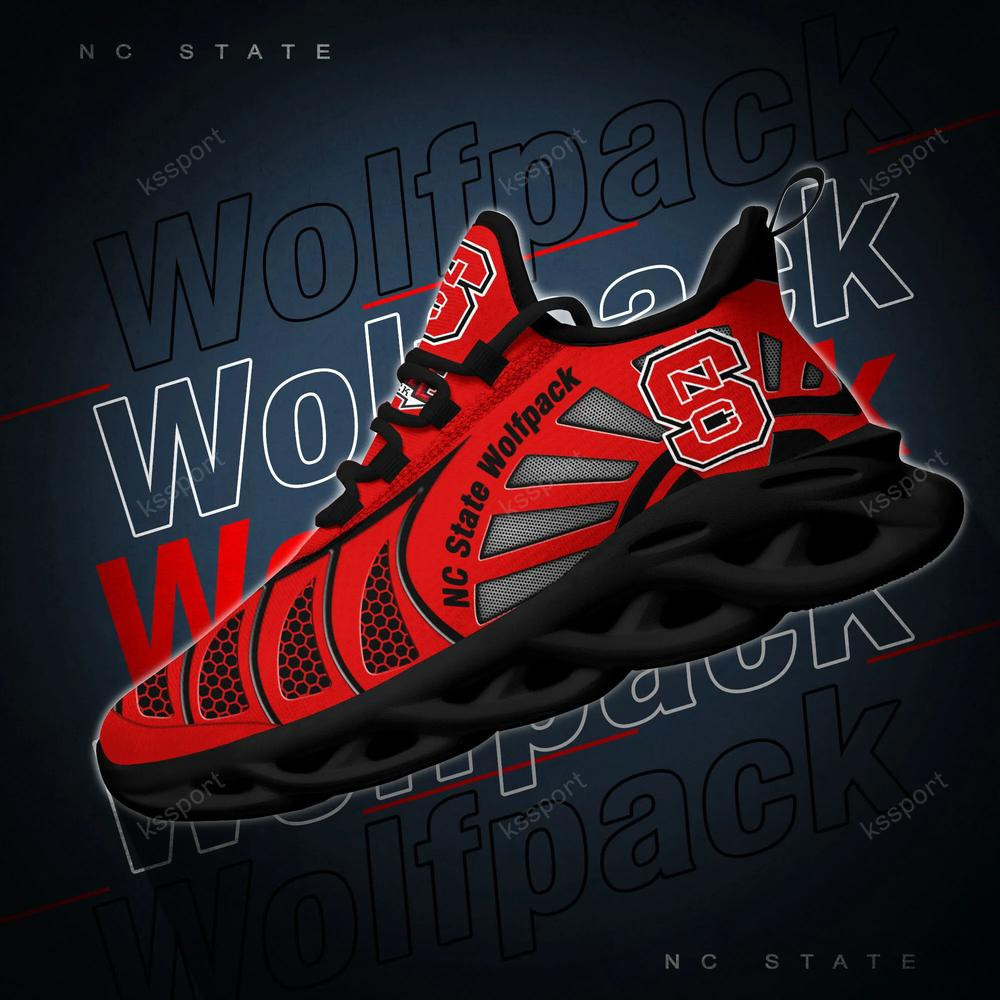 Nc State Wolfpack Max Soul Clunky, Black And White Running Shoes
