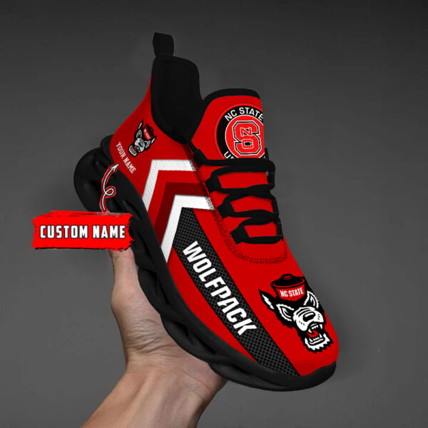 NC State Wolfpack Personalized Custom Name Max Soul Shoes DS003