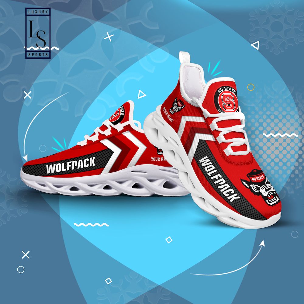 NC State Wolfpack Personalized Max Soul Shoes