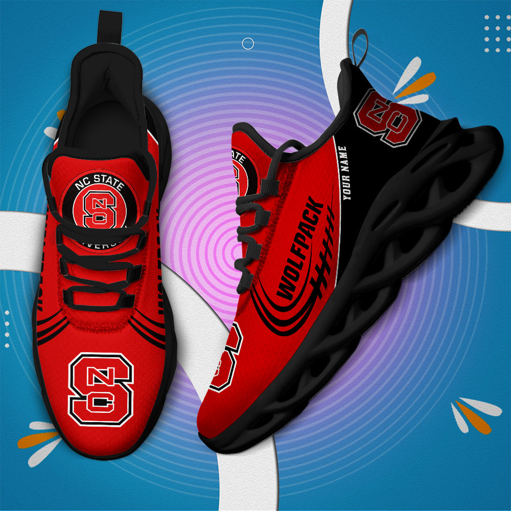 NC State Wolfpack PERSONALIZED MAX SOUL SHOES T1