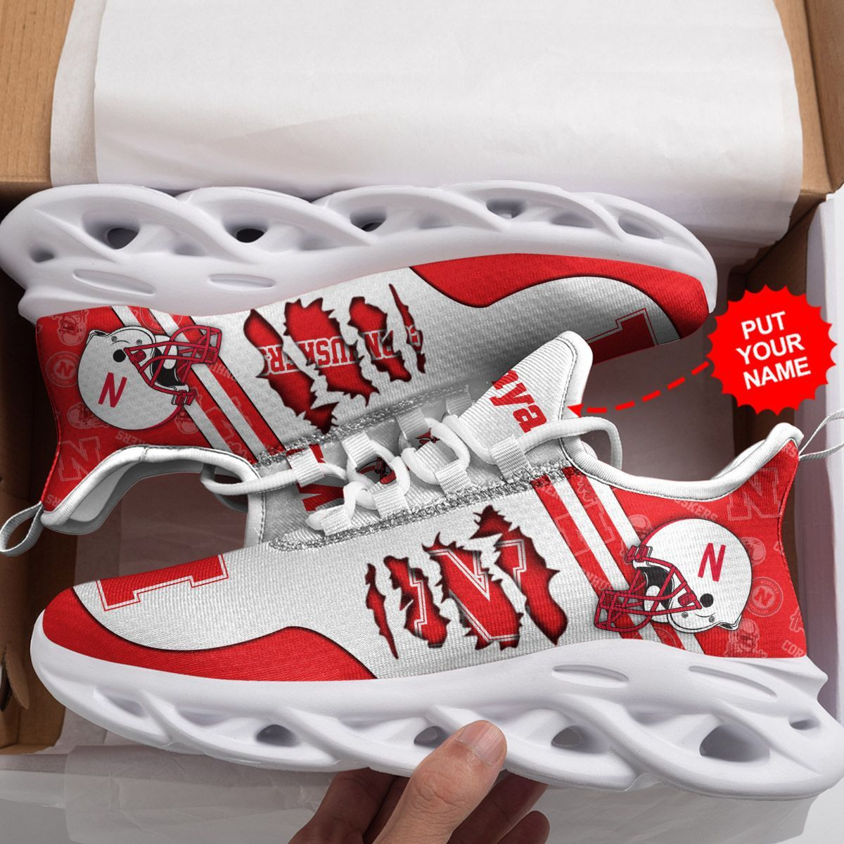 Nebraska Cornhuskers Custom Personalized Max Soul Sneakers Shoes