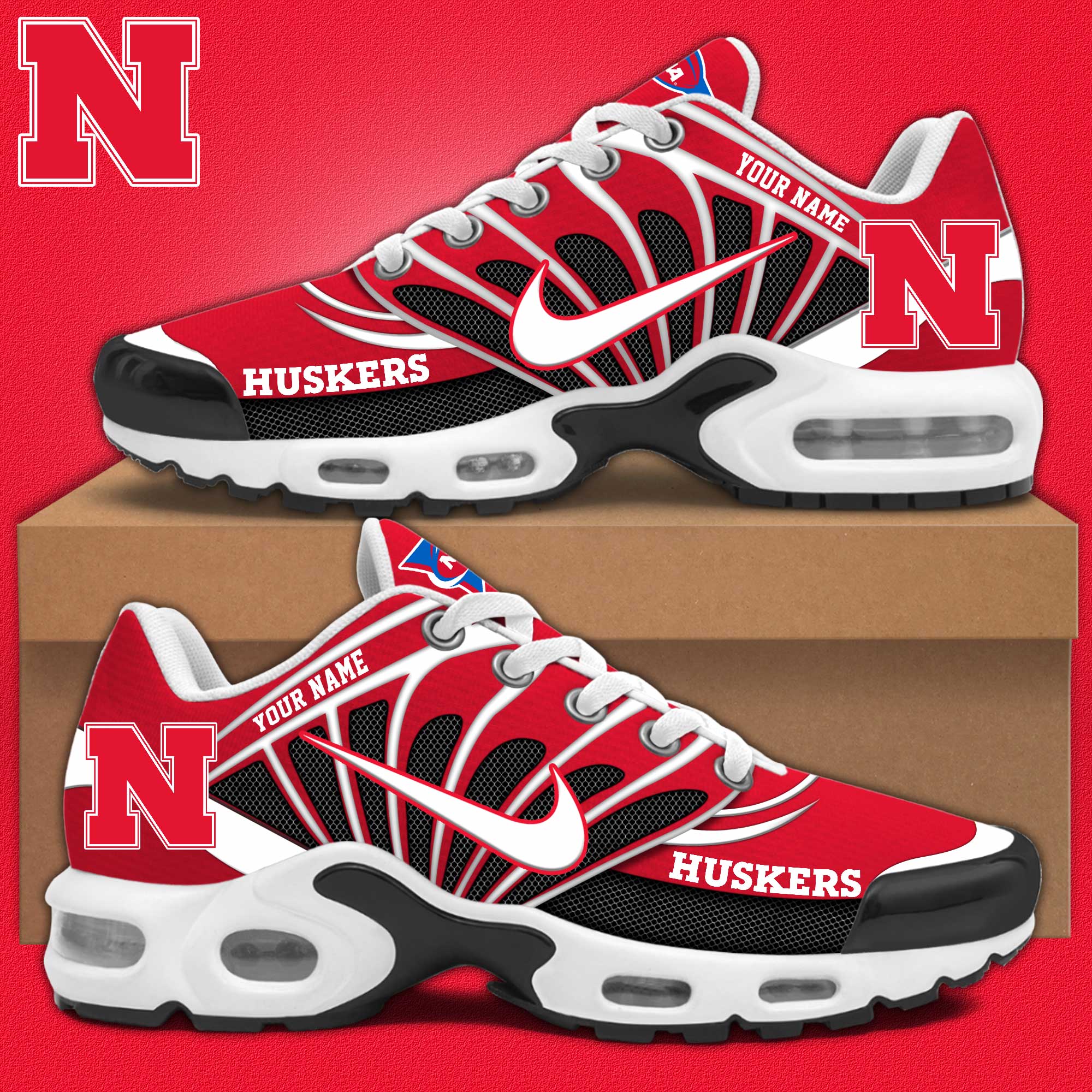 Nebraska Cornhuskers Personalized Shoes