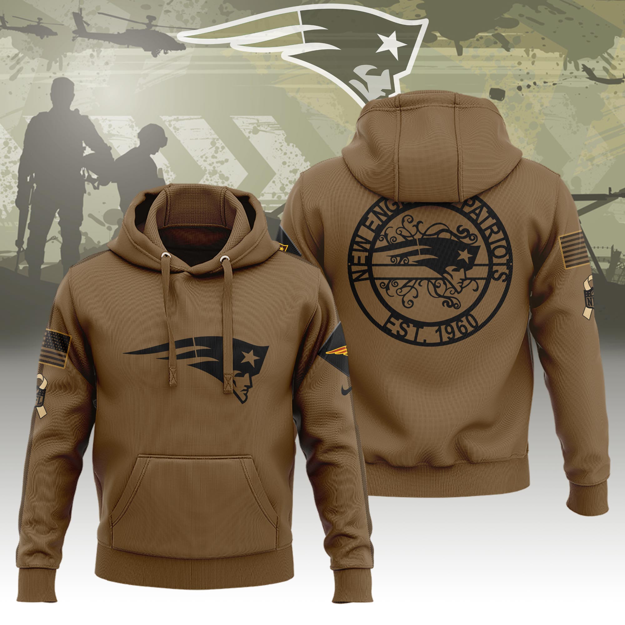 New England Patriot Veterans Hoodie