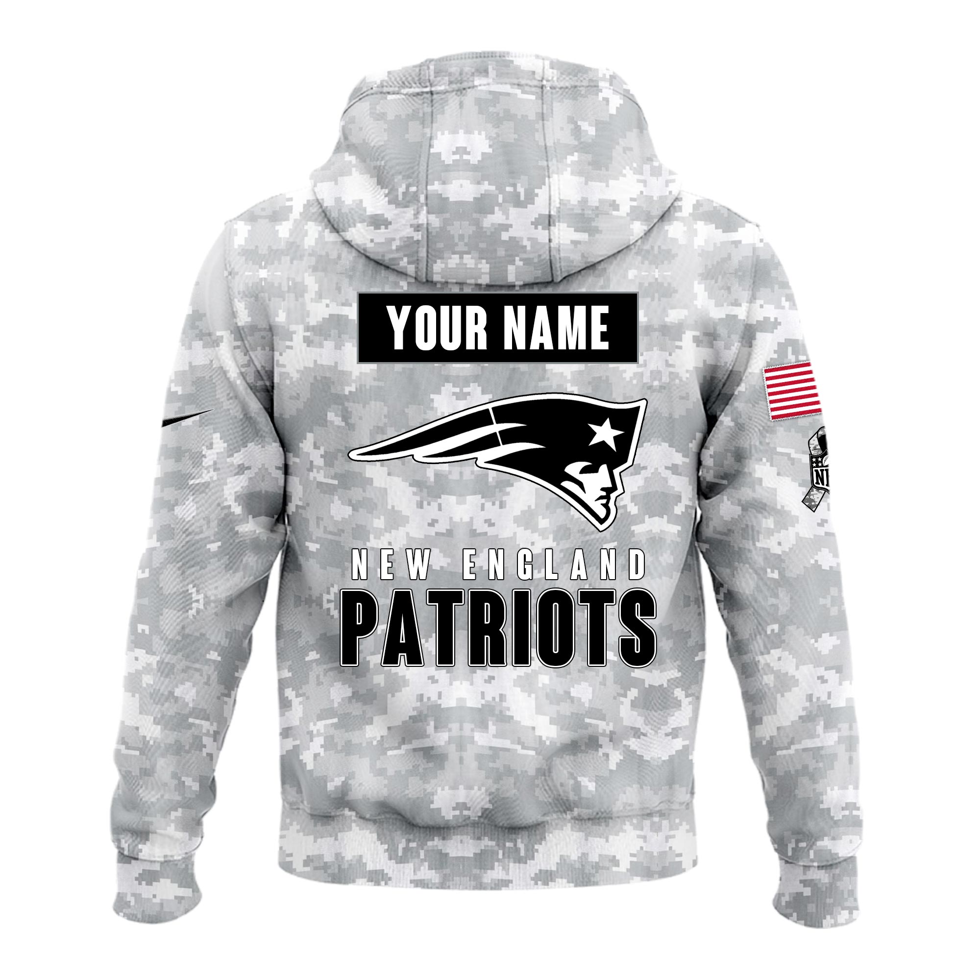 New England Patriots Arctic Camo Salute to Service Club Hoodie