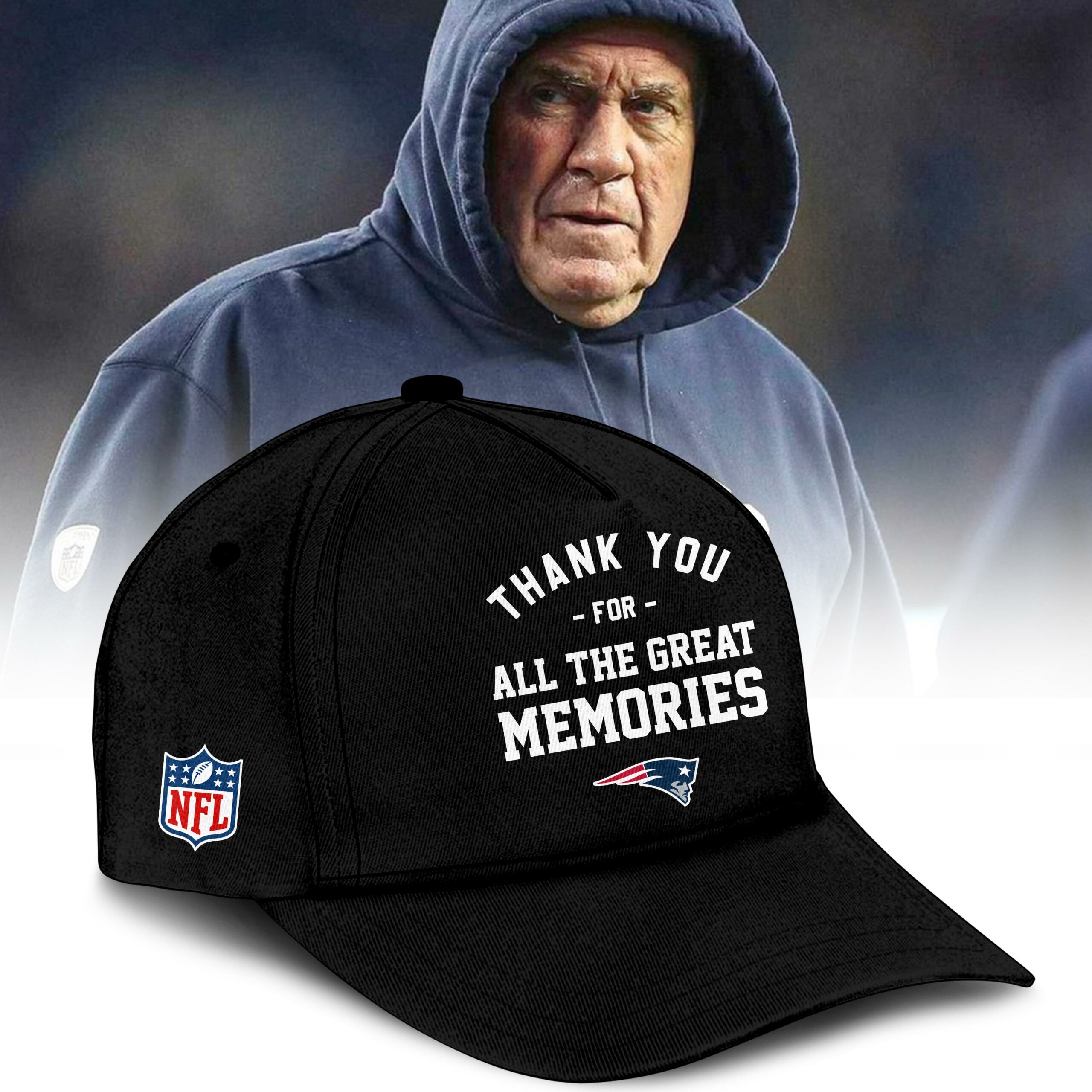 New England Patriots Coach Belichick Hoodie 02