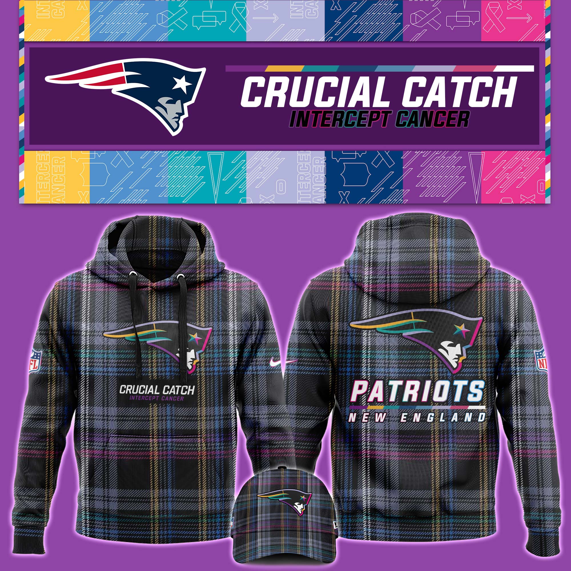 New England Patriots Crucial Catch Hoodie V2