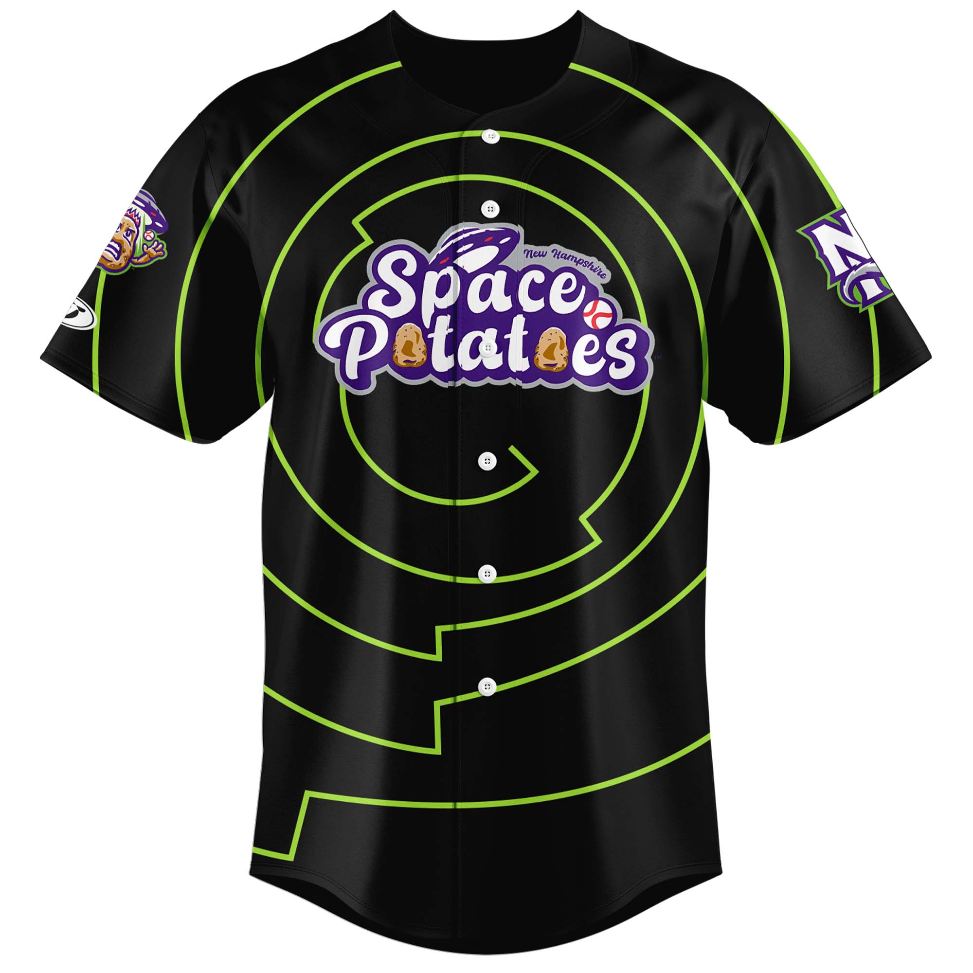 New Hampshire Fisher Cats SPACE POTATOES Jersey