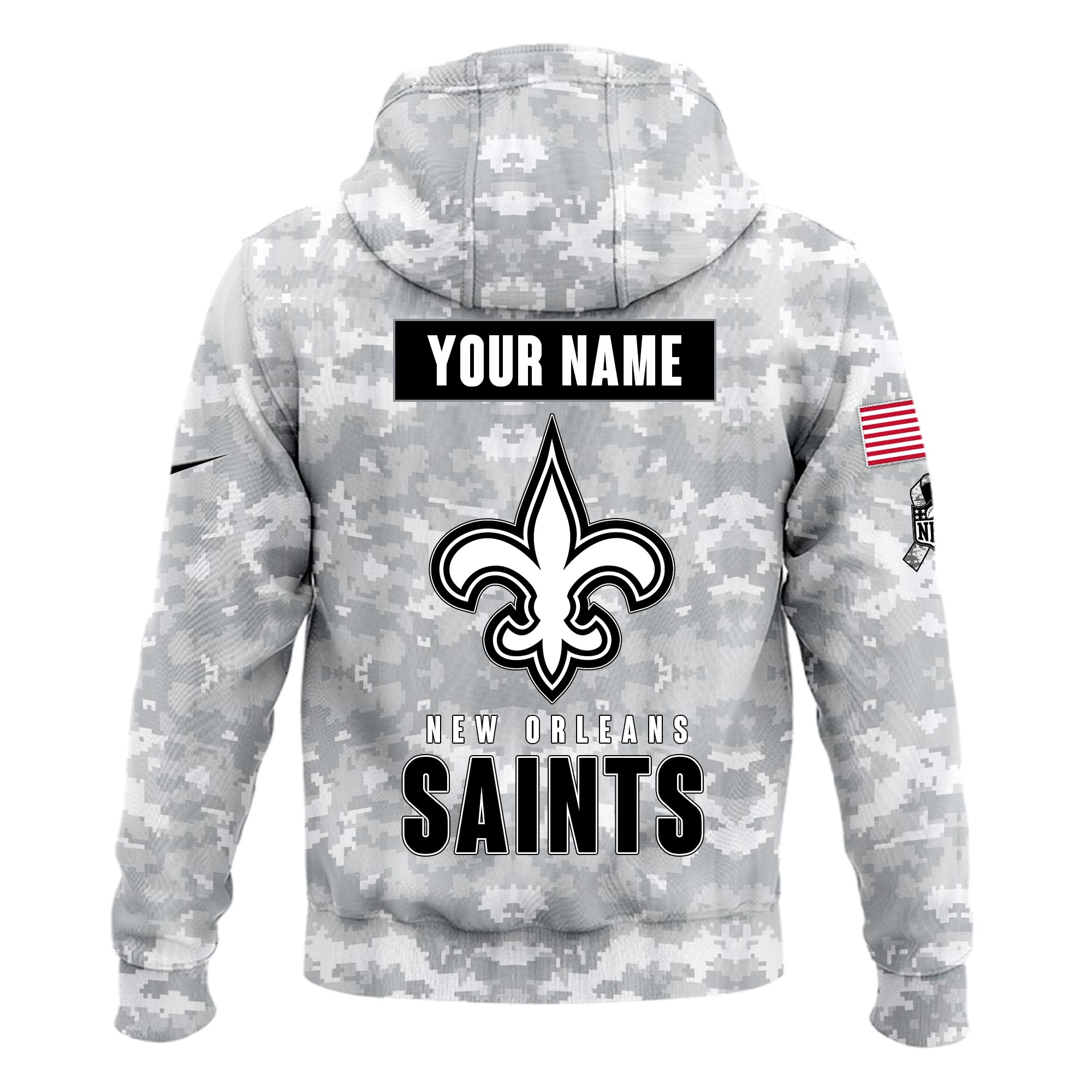 New Orleans Saints Arctic Camo Salute to Service Club Hoodie 2024