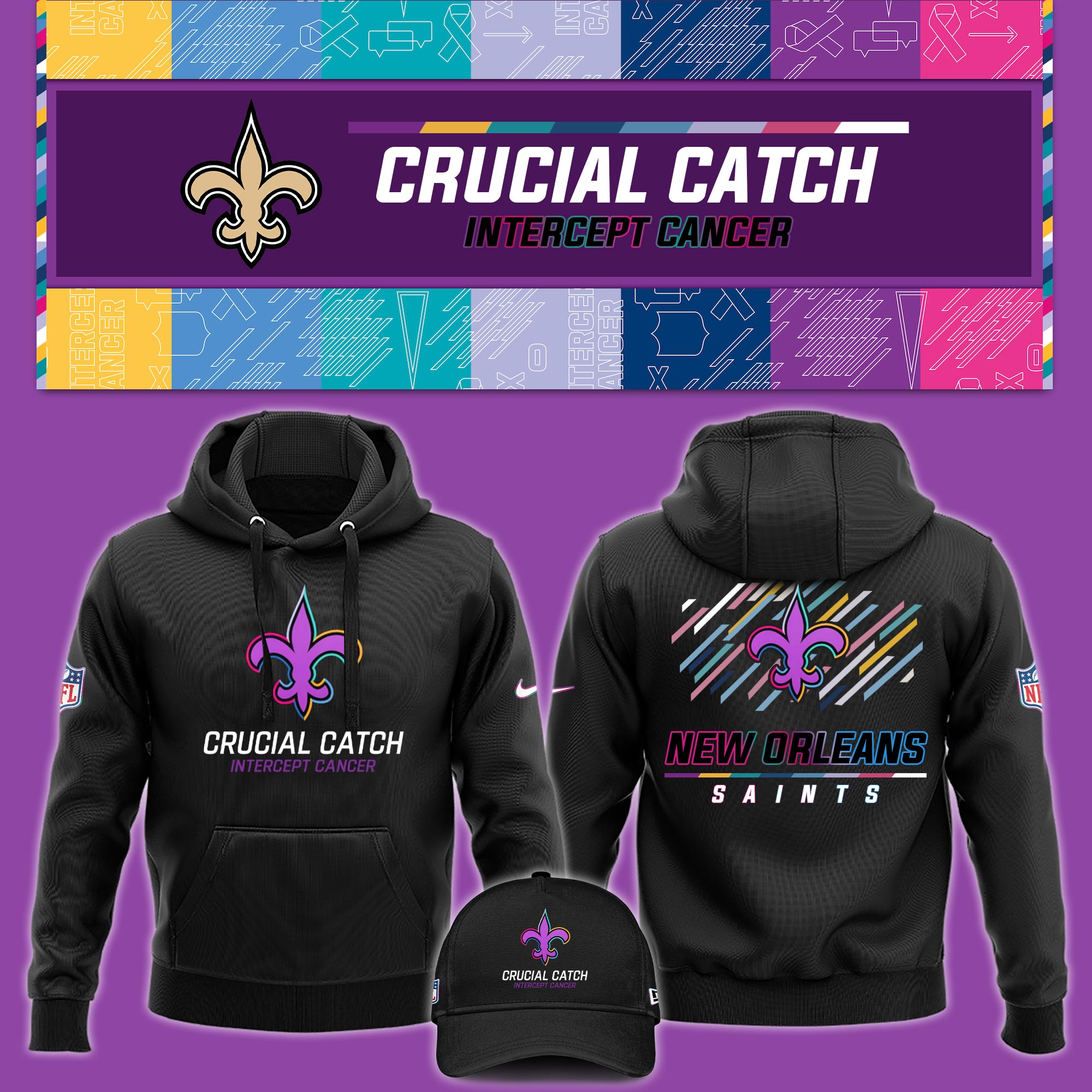 New Orleans Saints Crucial Catch Hoodie