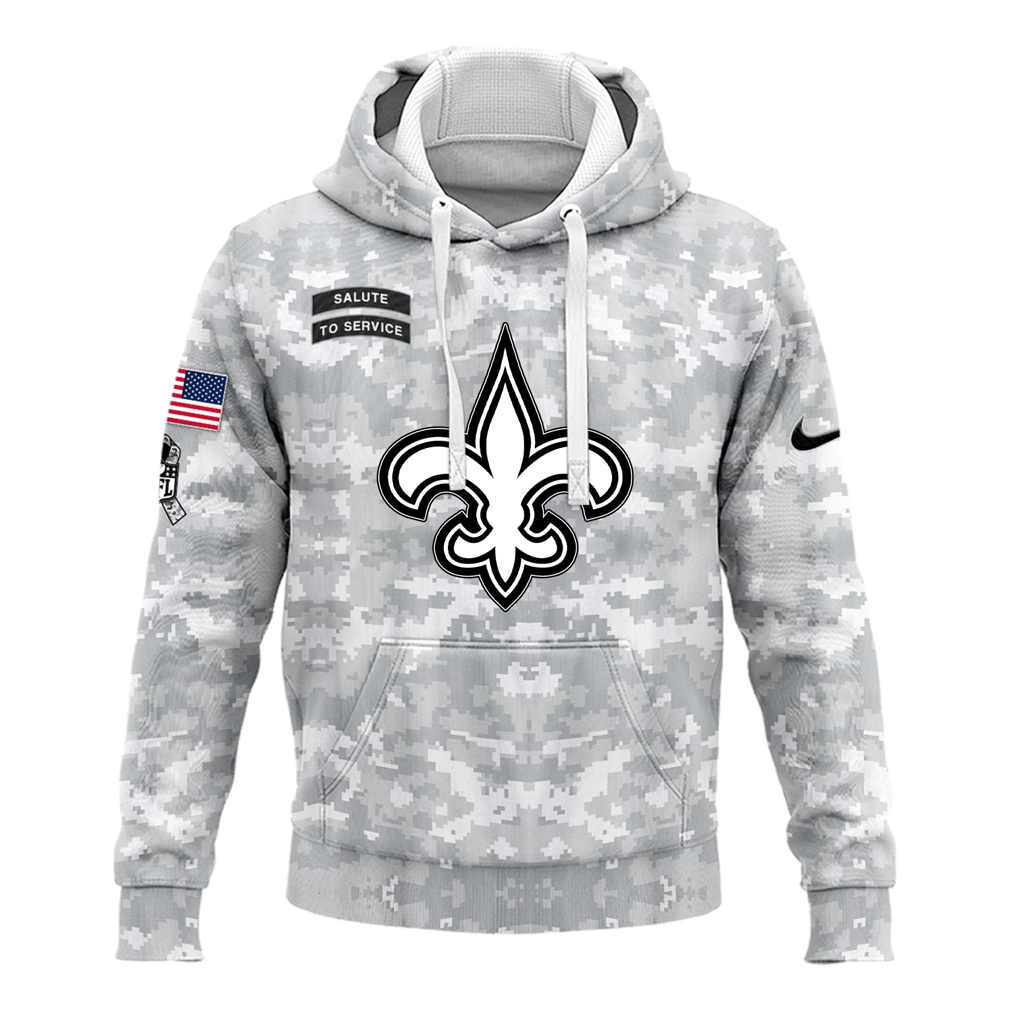 New Orleans Saints Hoodie Camo Salute to Service Club