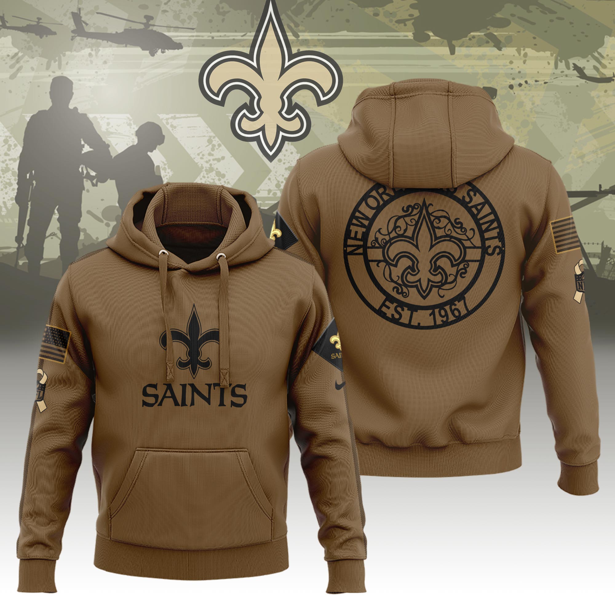 New Orleans Saints Veterans Hoodie