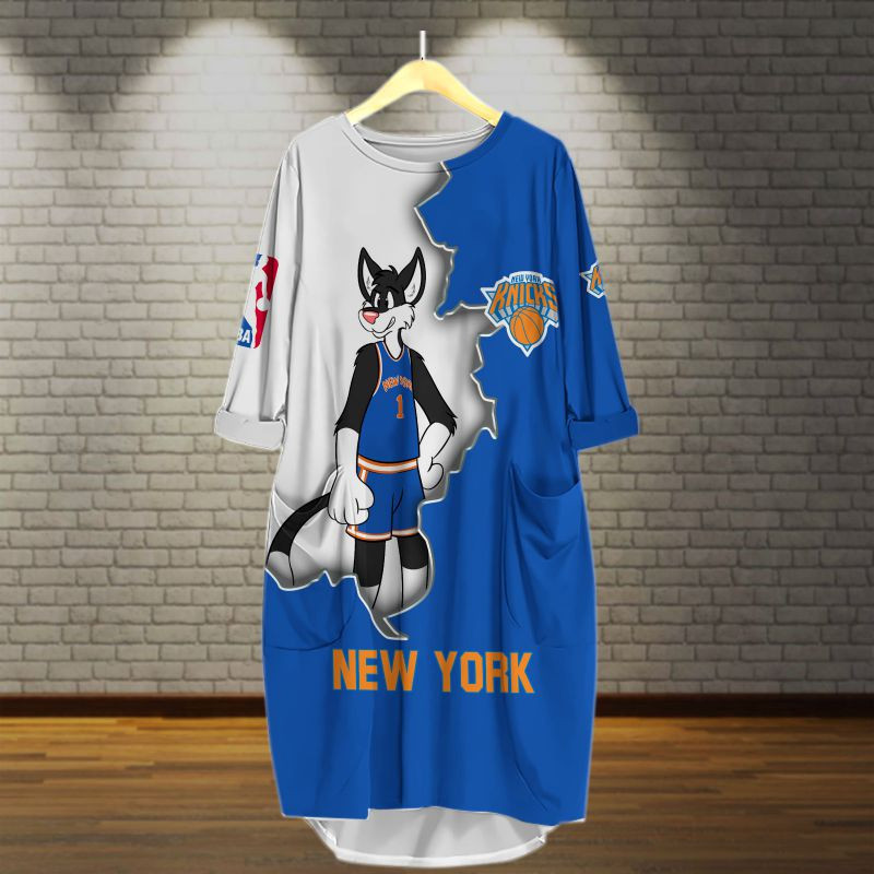 New York Knicks All Over Print Caftan7271