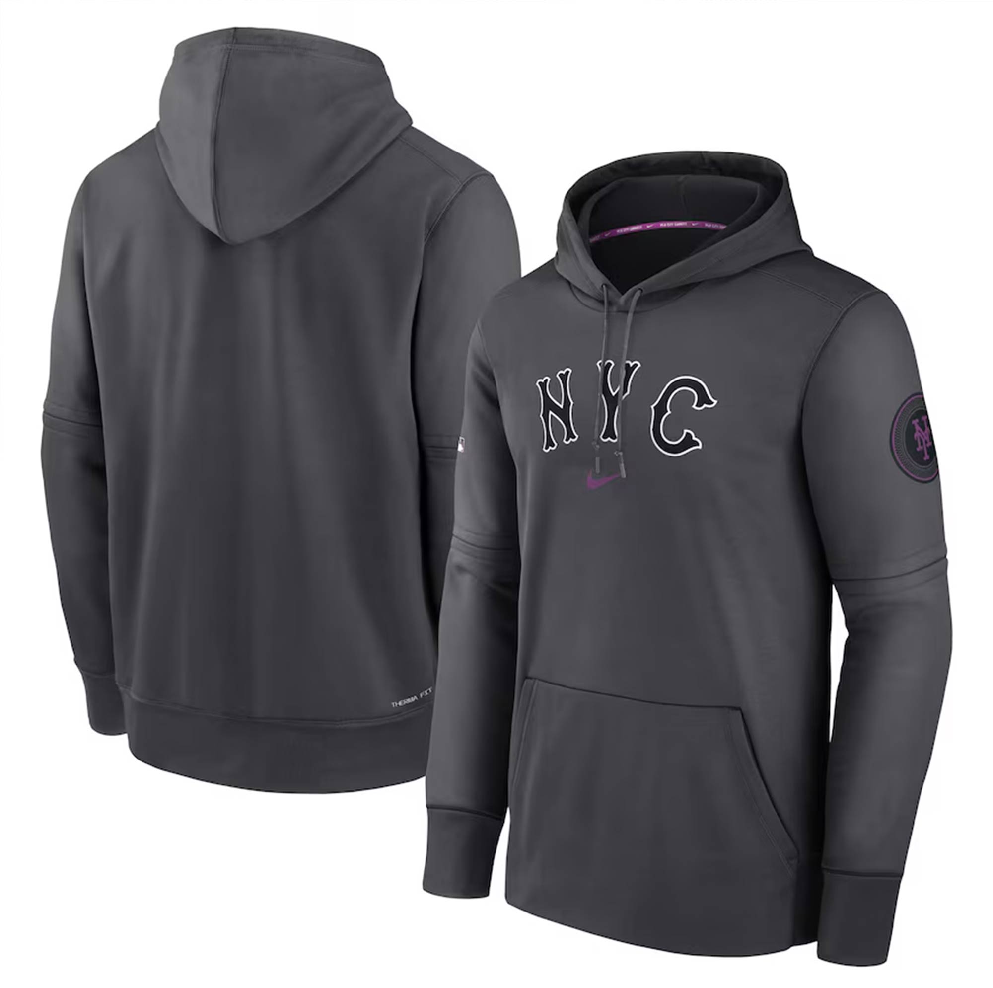 New York Mets Charcoal City Hoodie