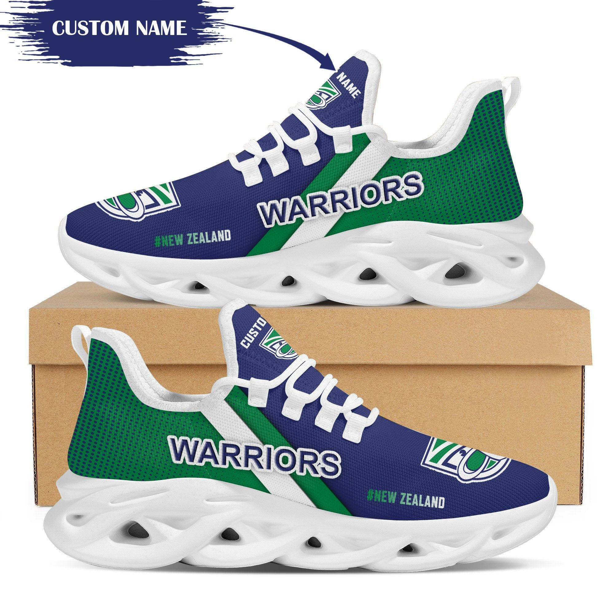 New Zealand Warriors Custom Personalized Max Soul Sneakers Shoes