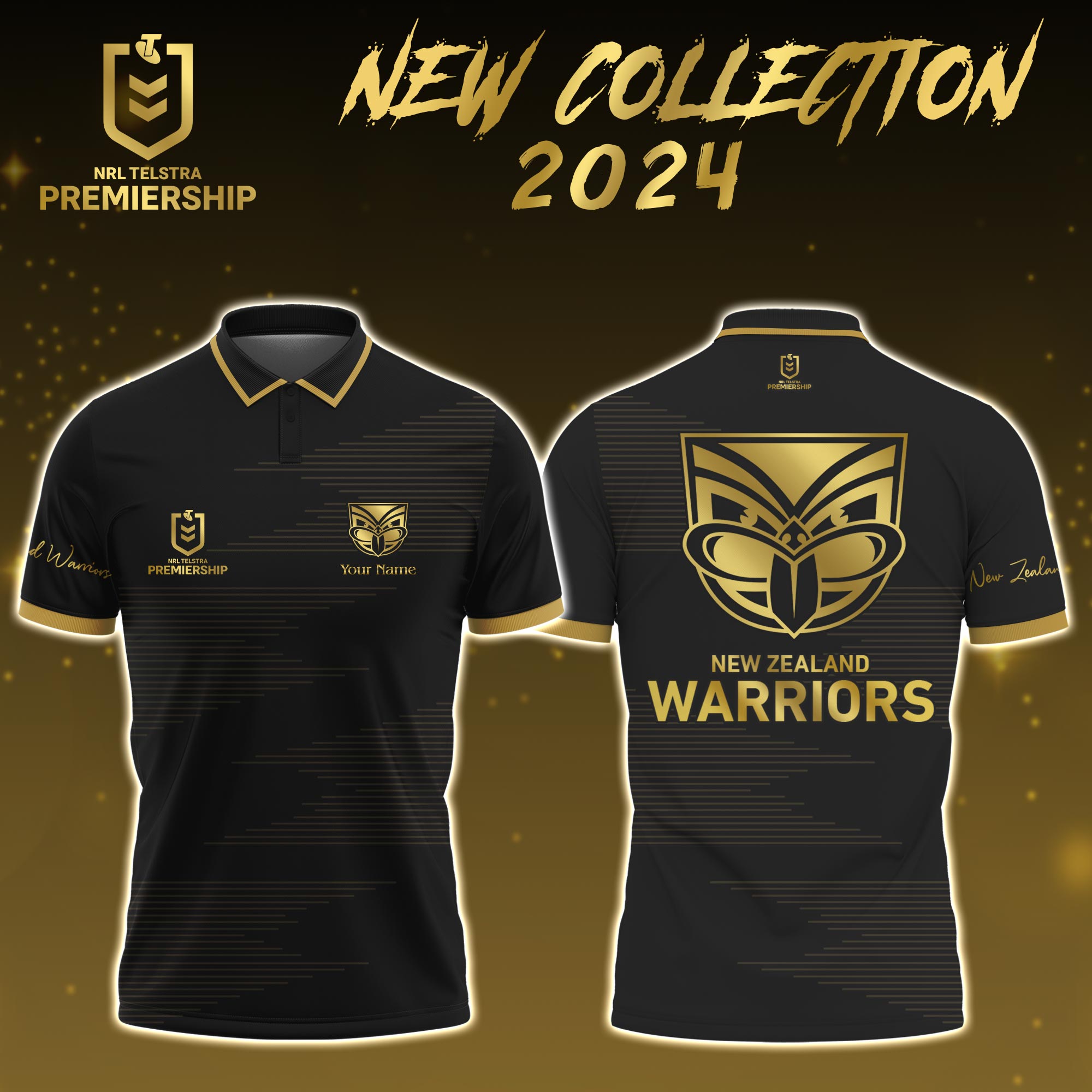 New Zealand Warriors Golden Polo