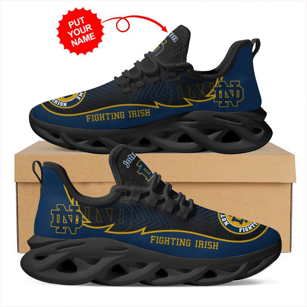Notre Dame Fighting Irish Custom Name Personalized Max Soul Sneakers Shoes