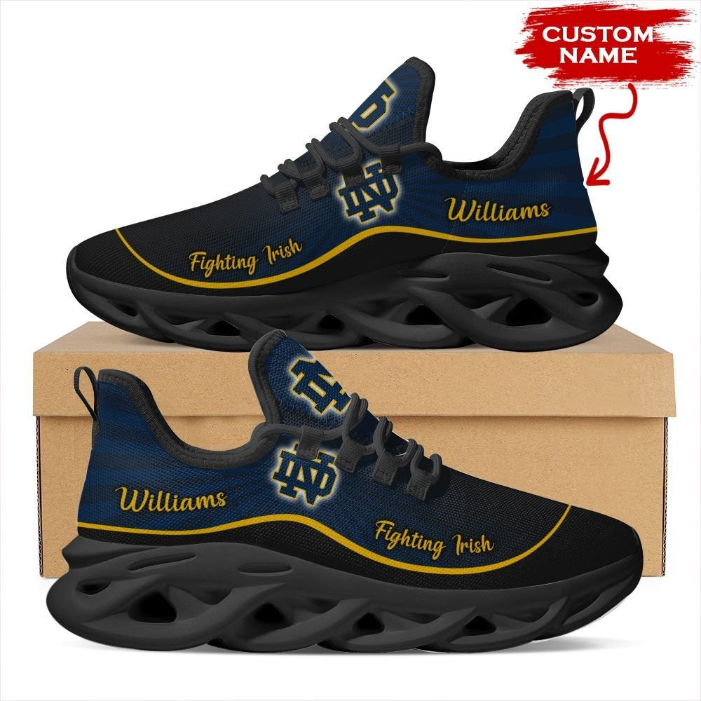 Notre Dame Fighting Irish Custom Name Personalized Max Soul Sneakers Shoes