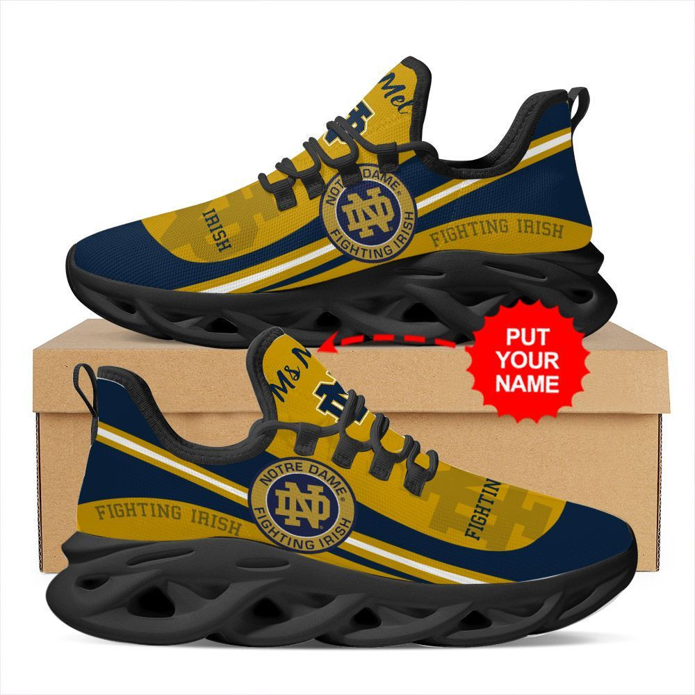 Notre Dame Fighting Irish Custom Name Personalized Max Soul Sneakers Shoes