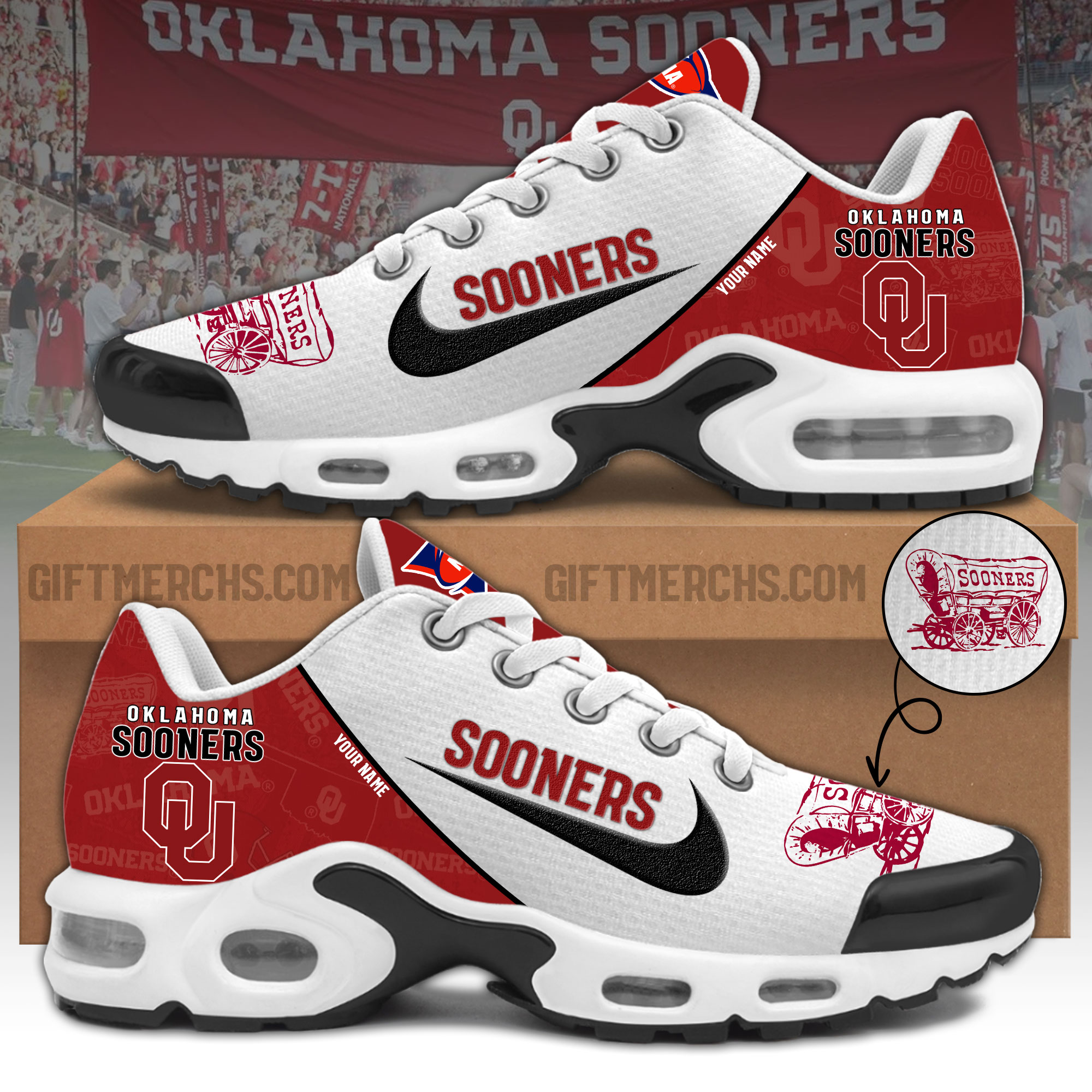 Oklahoma Sooners Personalized Shoes