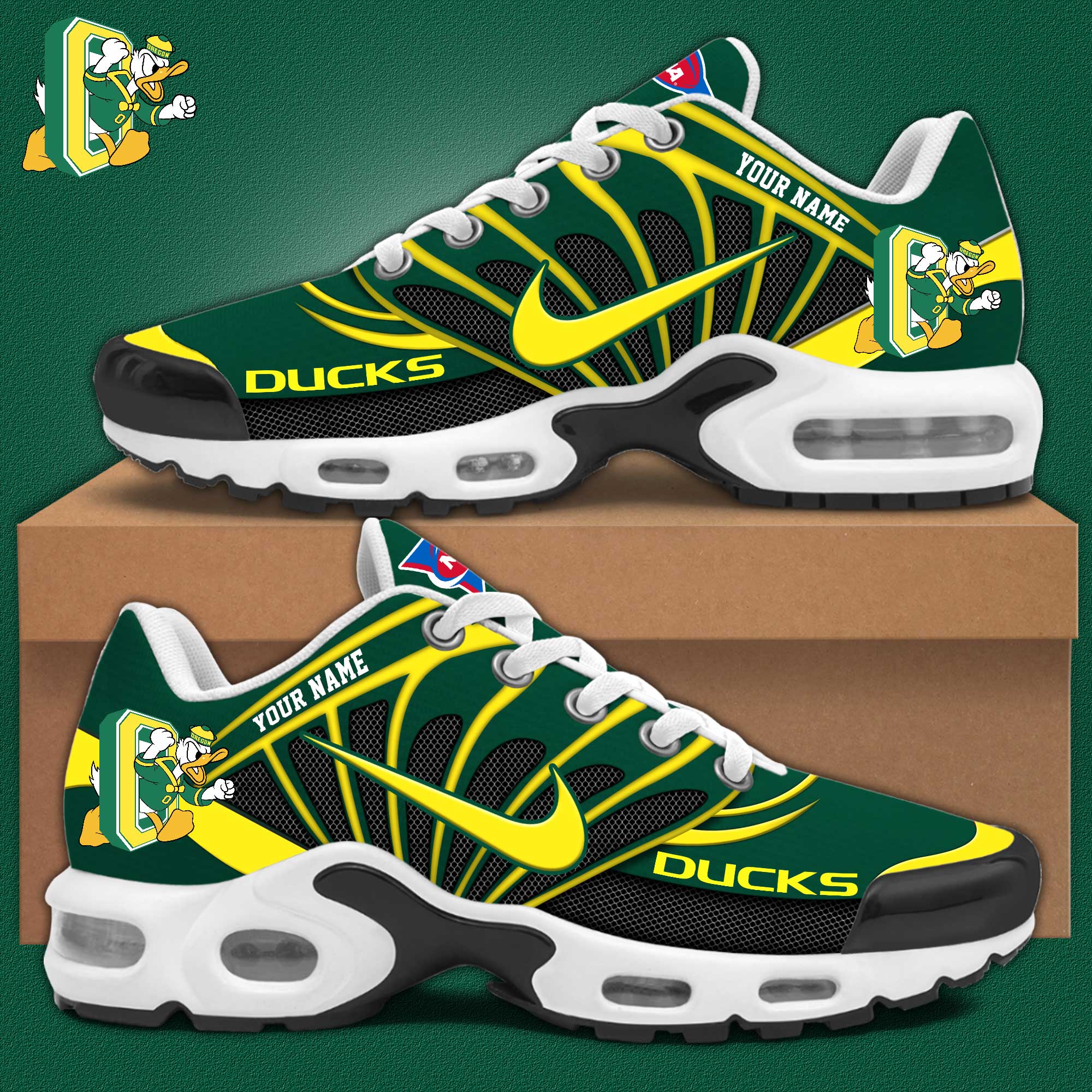 Oregon Ducks Personalized Shoes