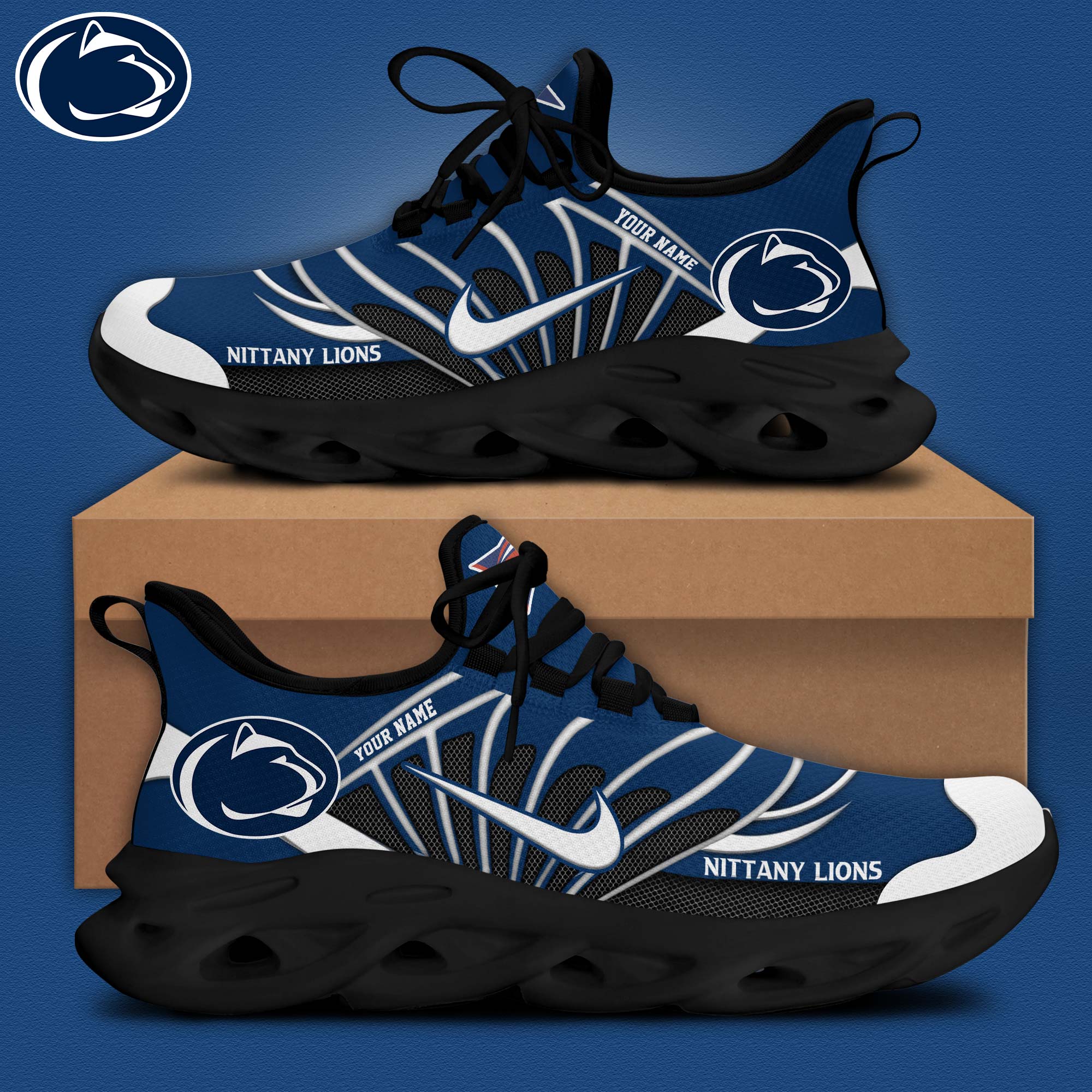 Penn State Football Personalized Max Soul Shoes