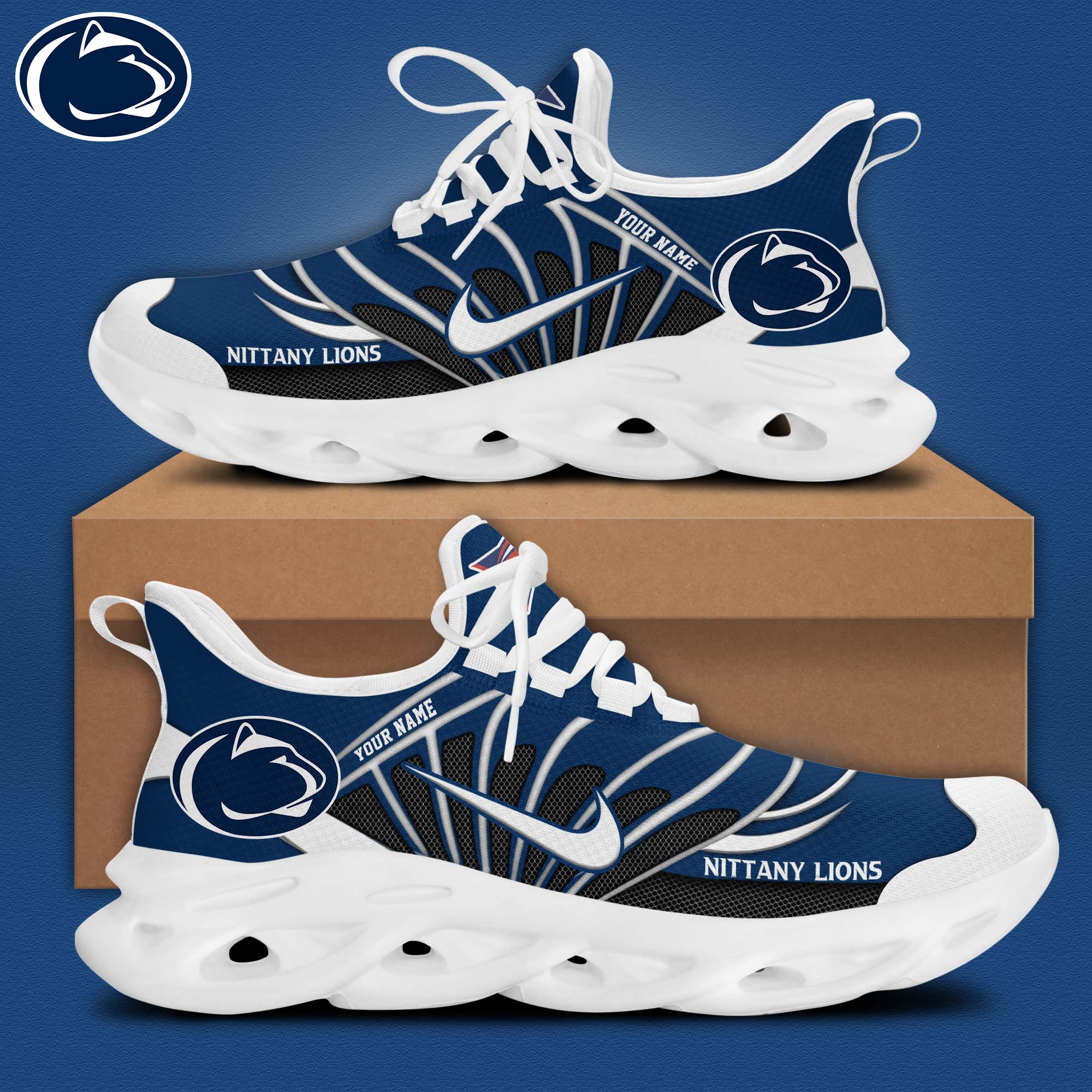 Penn State Football Personalized Max Soul Shoes