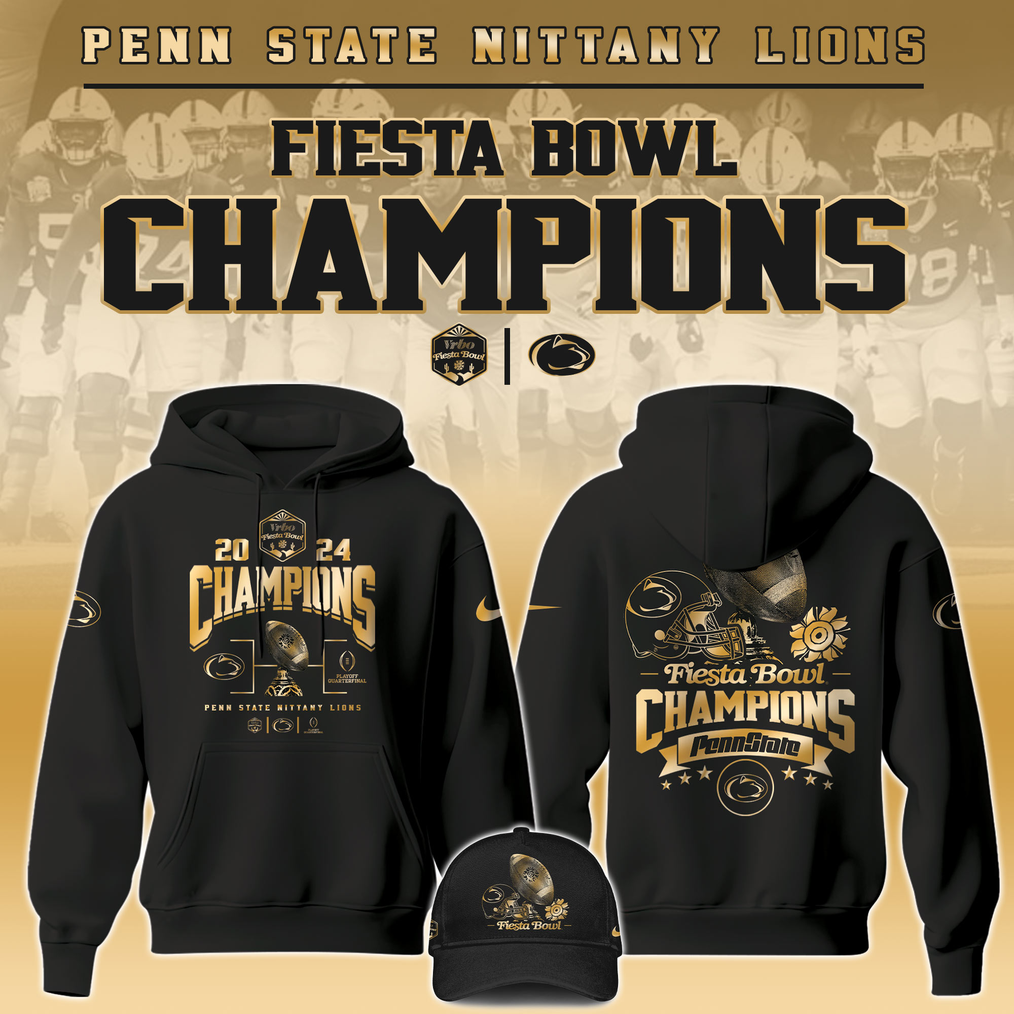 Penn State Nittany Lions Football Fiesta Bowl Champions Hoodies