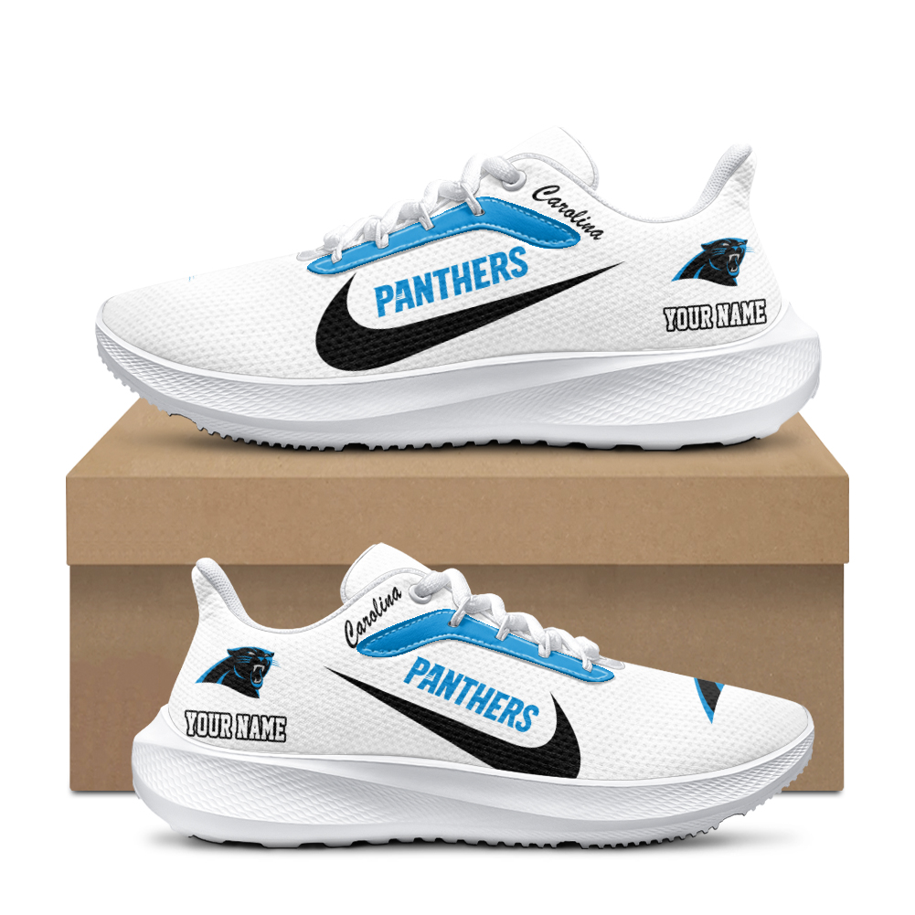 Personalized Carolina Panthers Running Sneakers