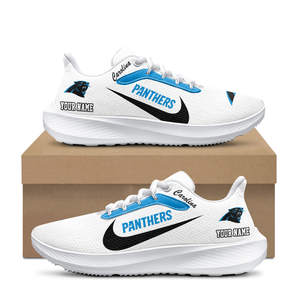 Personalized Carolina Panthers Running Sneakers
