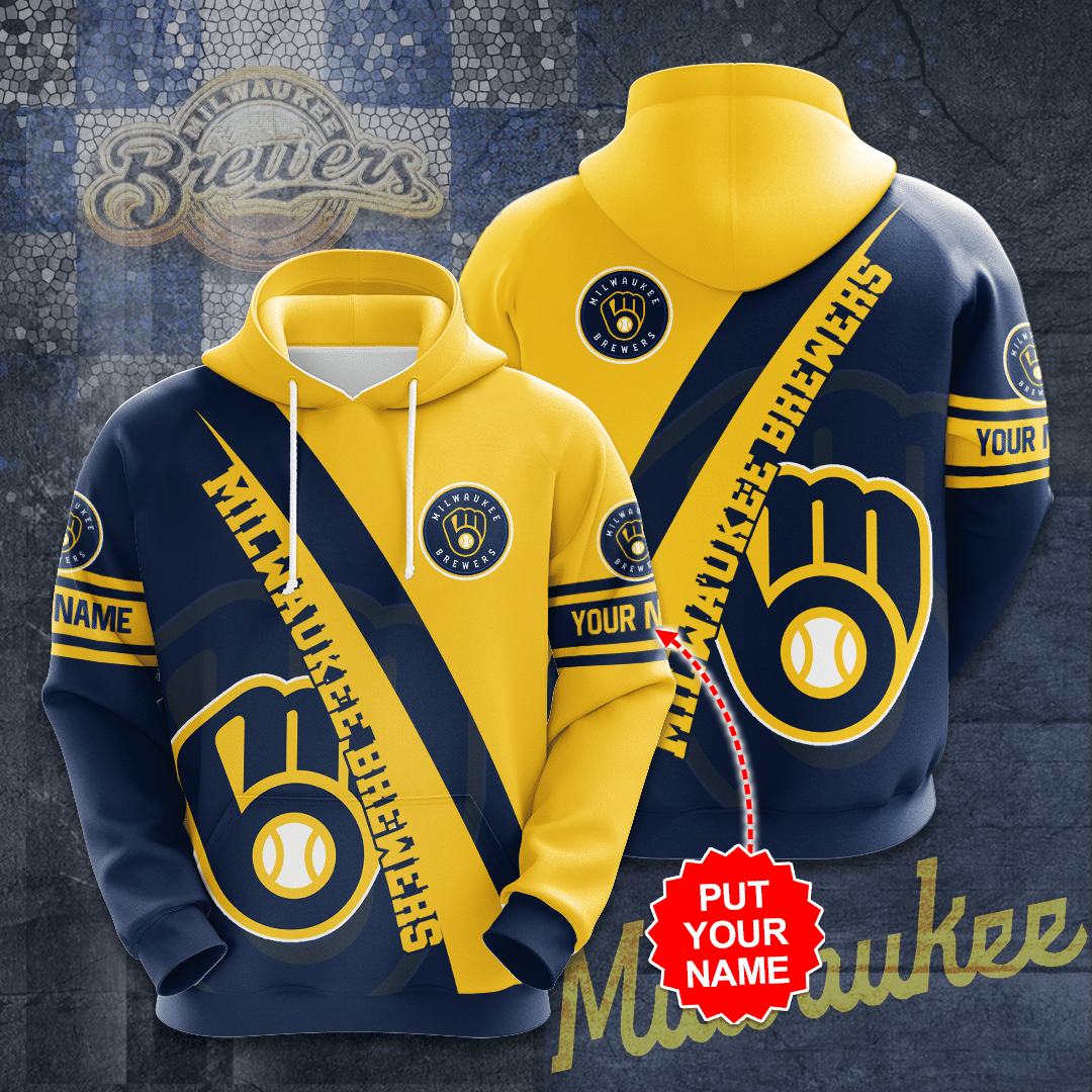 Personalized Milwaukee Brewers 3D Hoodie