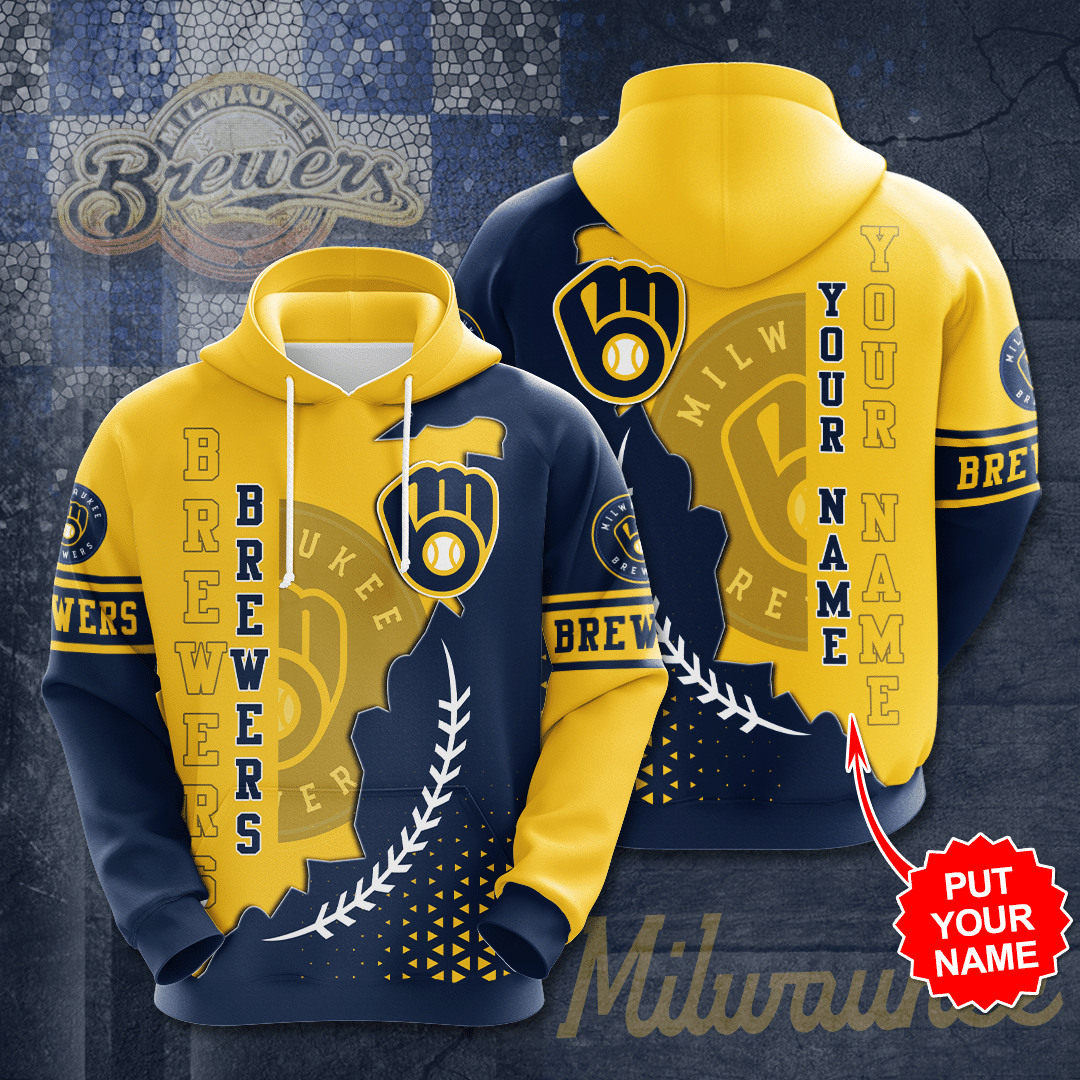 Personalized Milwaukee Brewers 3D Hoodie