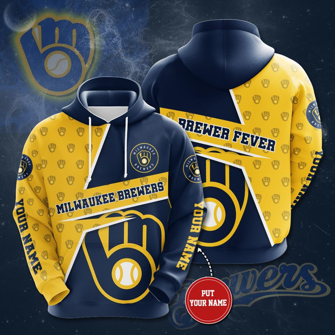 Personalized  Milwaukee Brewers 3D Hoodie