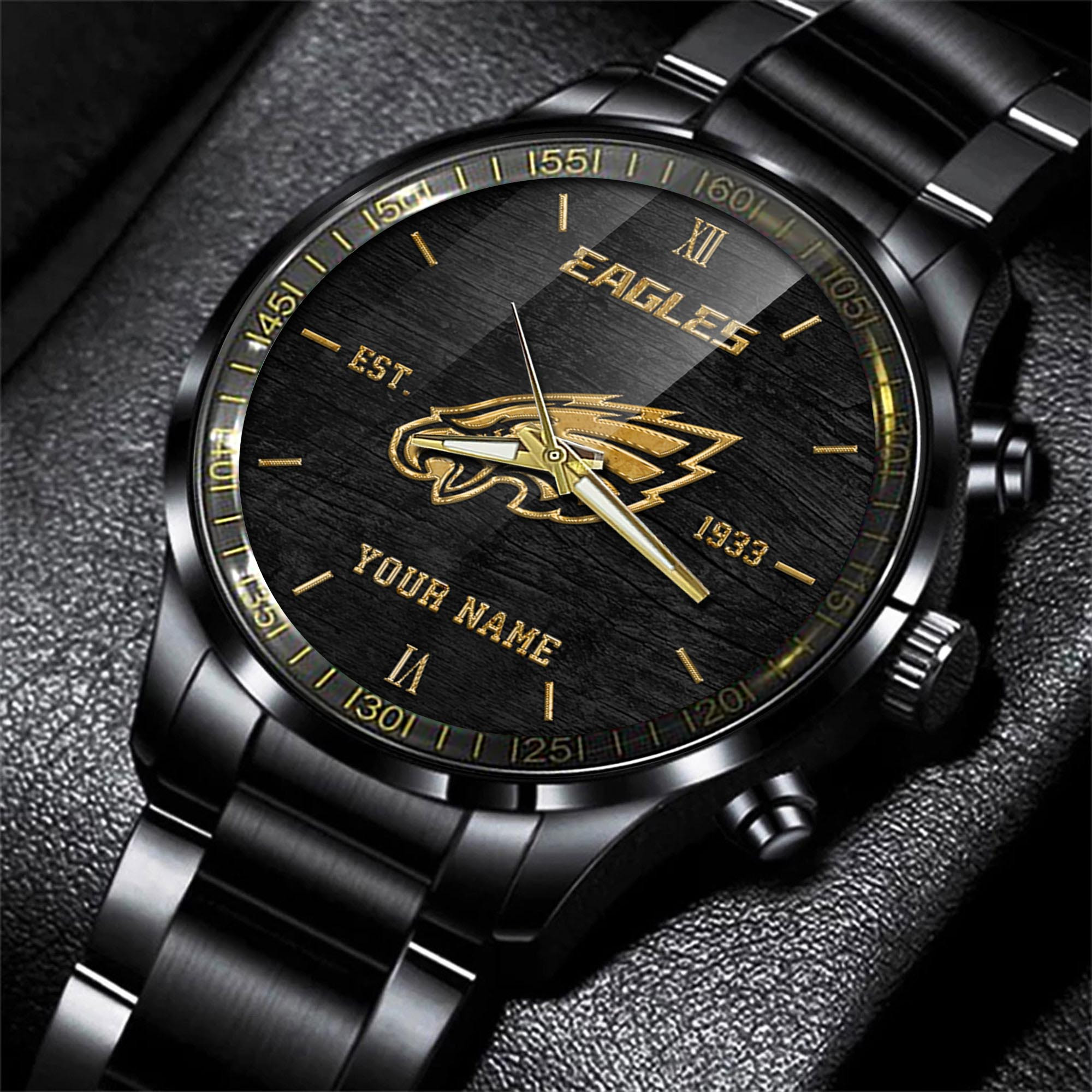 Philadelphia Eagles Black Fashion Sport Black Fashion Watch