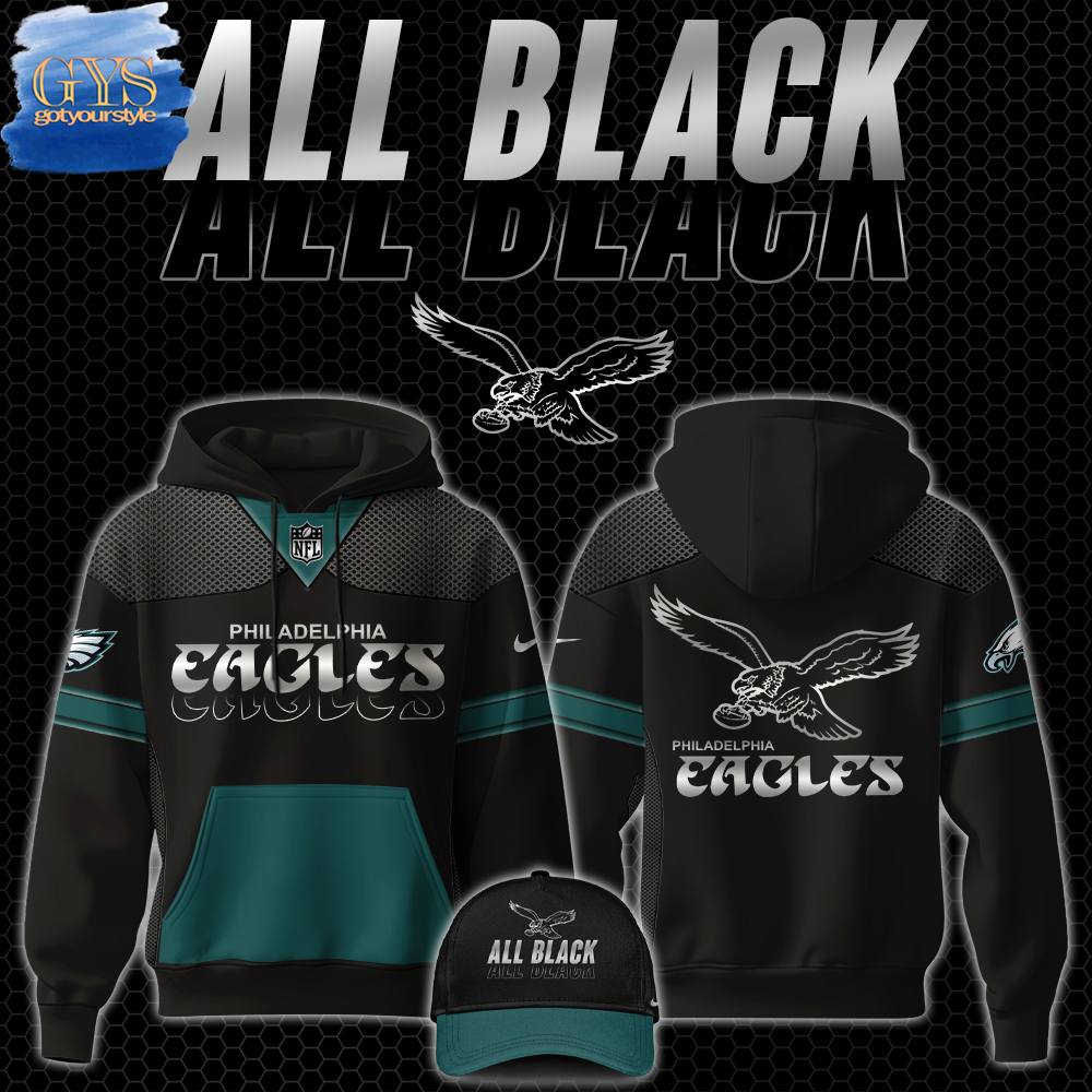 Philadelphia Eagles Carbon Black Fashion Game 2025 Hoodie