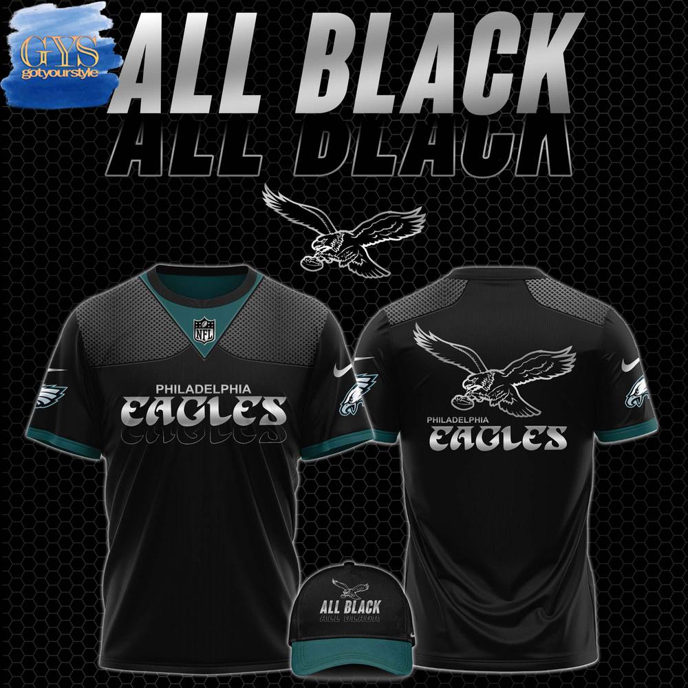 Philadelphia Eagles Carbon Black T-Shirt