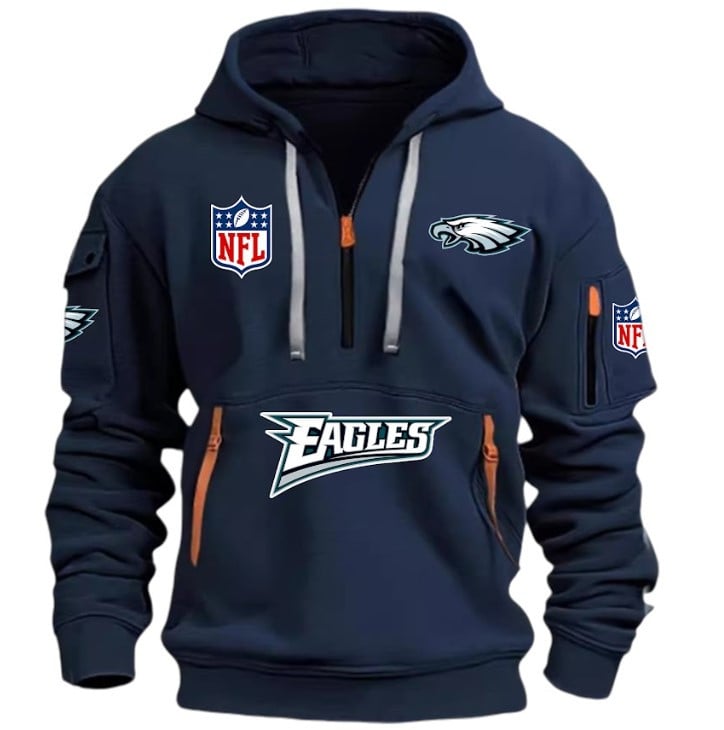 Philadelphia Eagles - HOODIE HALF ZIPPER - QTA405111349