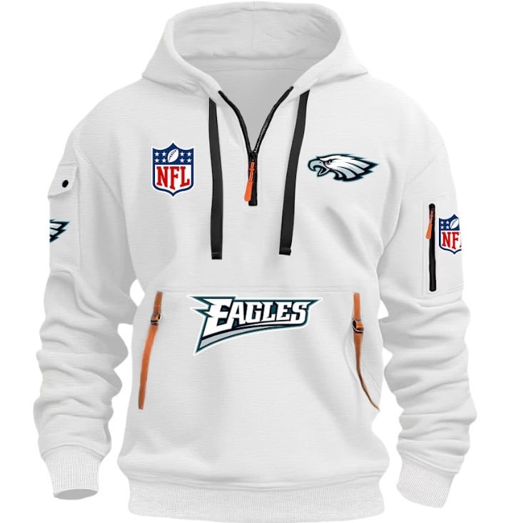 Philadelphia Eagles - HOODIE HALF ZIPPER - QTA405111349