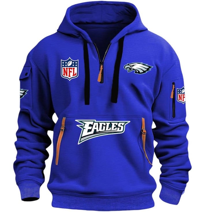 Philadelphia Eagles - HOODIE HALF ZIPPER - QTA405111349