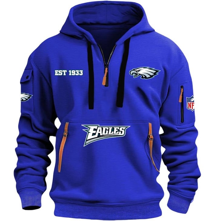 Philadelphia Eagles - HOODIE HALF ZIPPER - QTA405111357