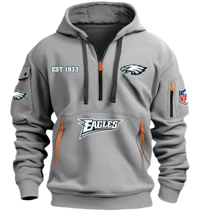 Philadelphia Eagles - HOODIE HALF ZIPPER - QTA405111357