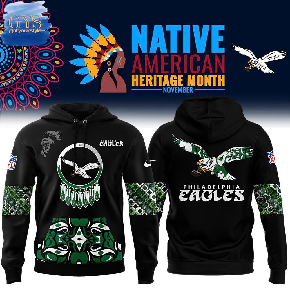 Philadelphia Eagles Native American Heritage Month Premium Hoodie