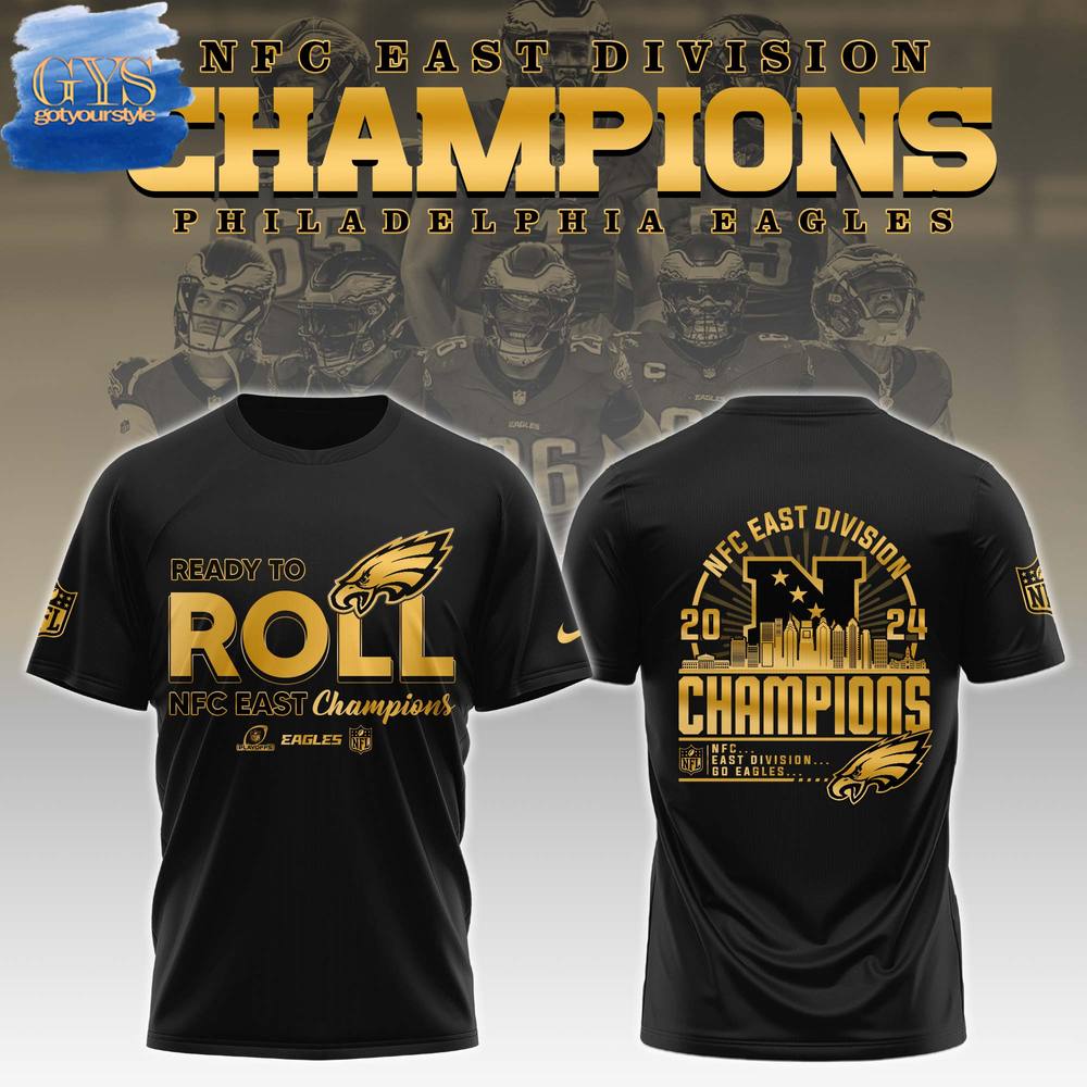 Philadelphia Eagles NFC East Division Champions Black Gold Shirt