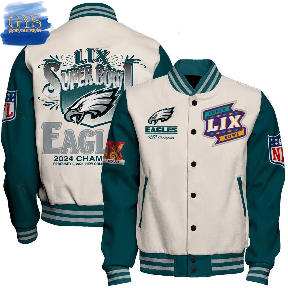 Philadelphia Eagles Super Bowl 2025 Celebrate The Victory Varsity Jacket