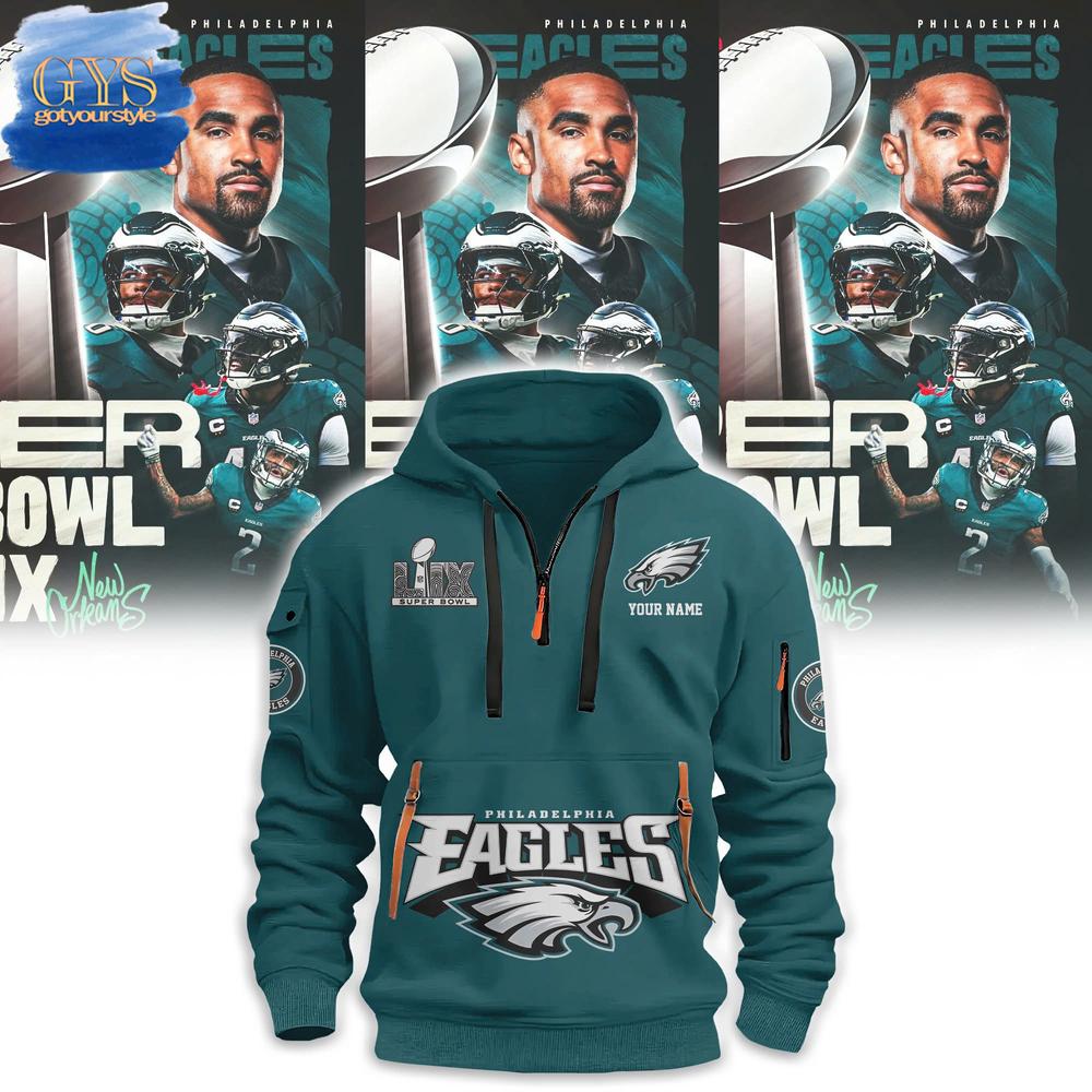 Philadelphia Eagles Super Bowl LIX Quarter New Hoodie
