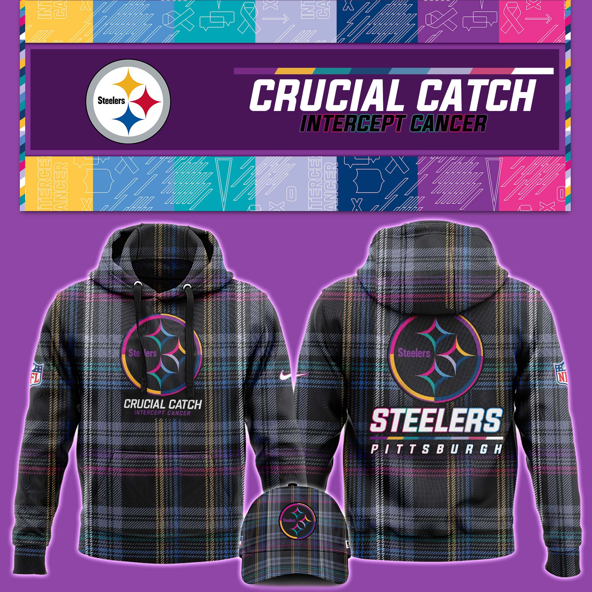 Pittsburgh Steeler Crucial Catch Hoodie V2