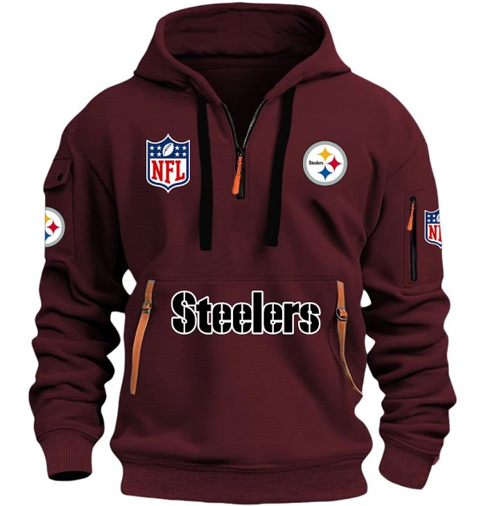 Pittsburgh Steelers - HOODIE HALF ZIPPER - QTA405111350