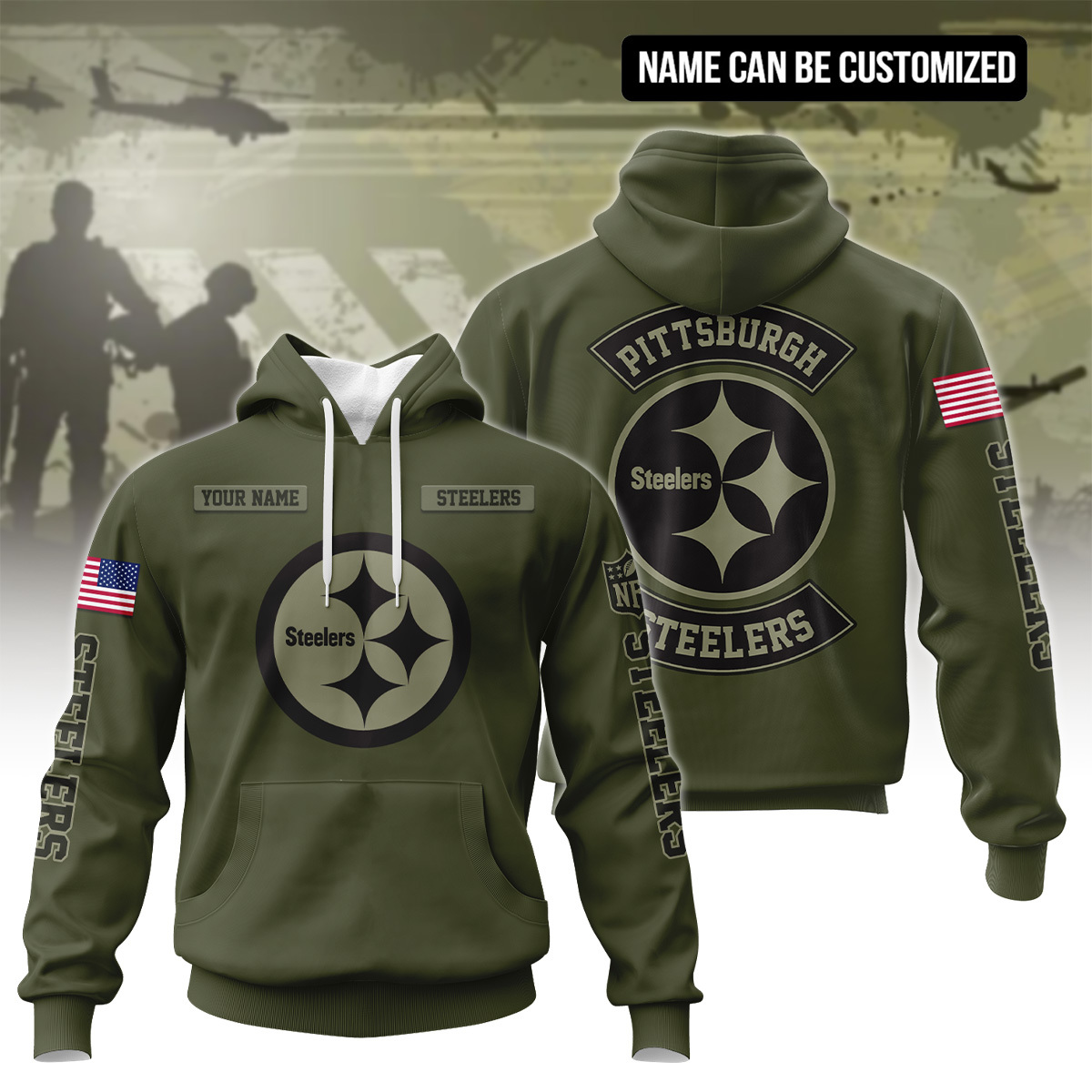 Pittsburgh Steelers Personalized Veteran Hoodie SP1711202303ID06DS09