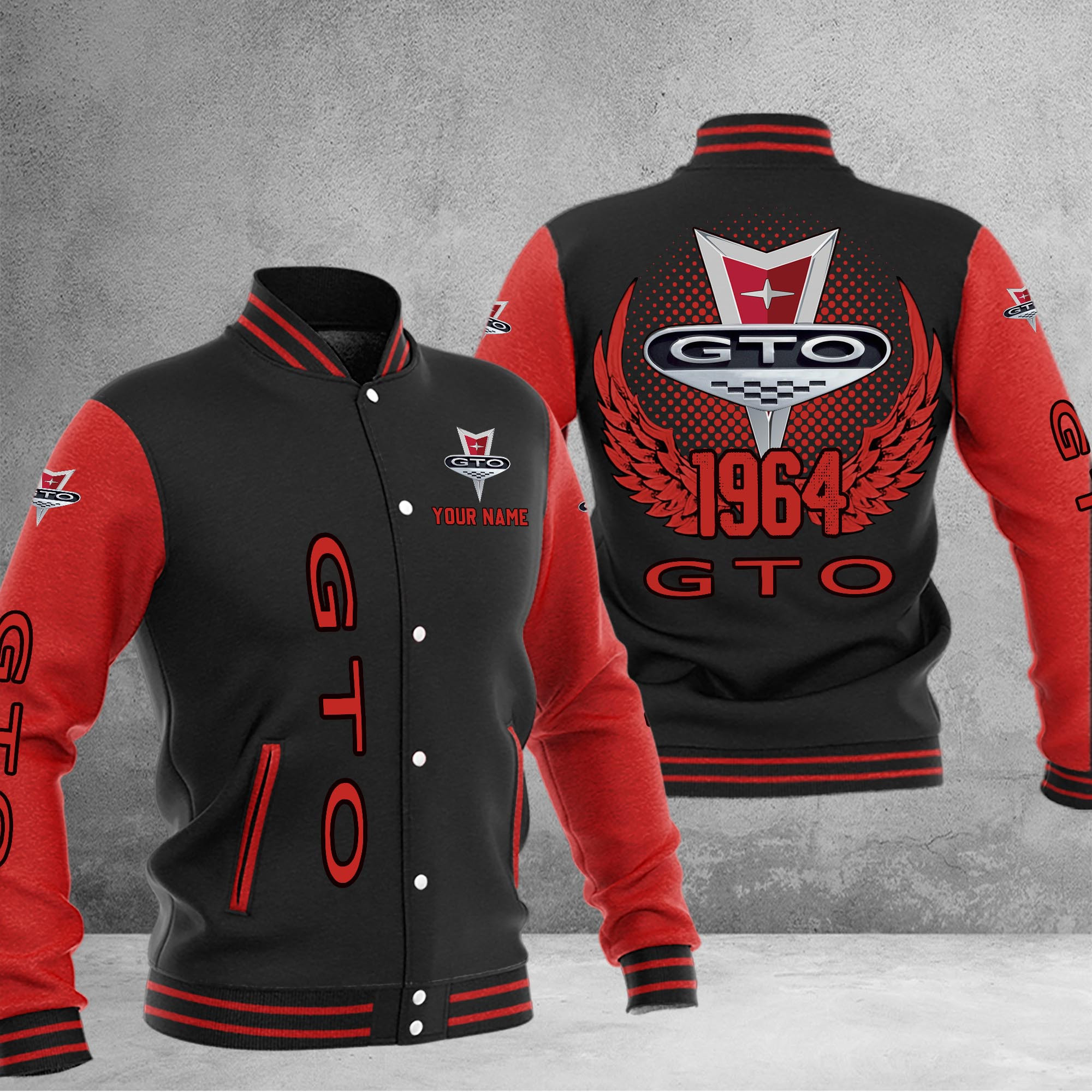 Pontiac GTO DMHJ1071 Baseball Jacket Multicolor