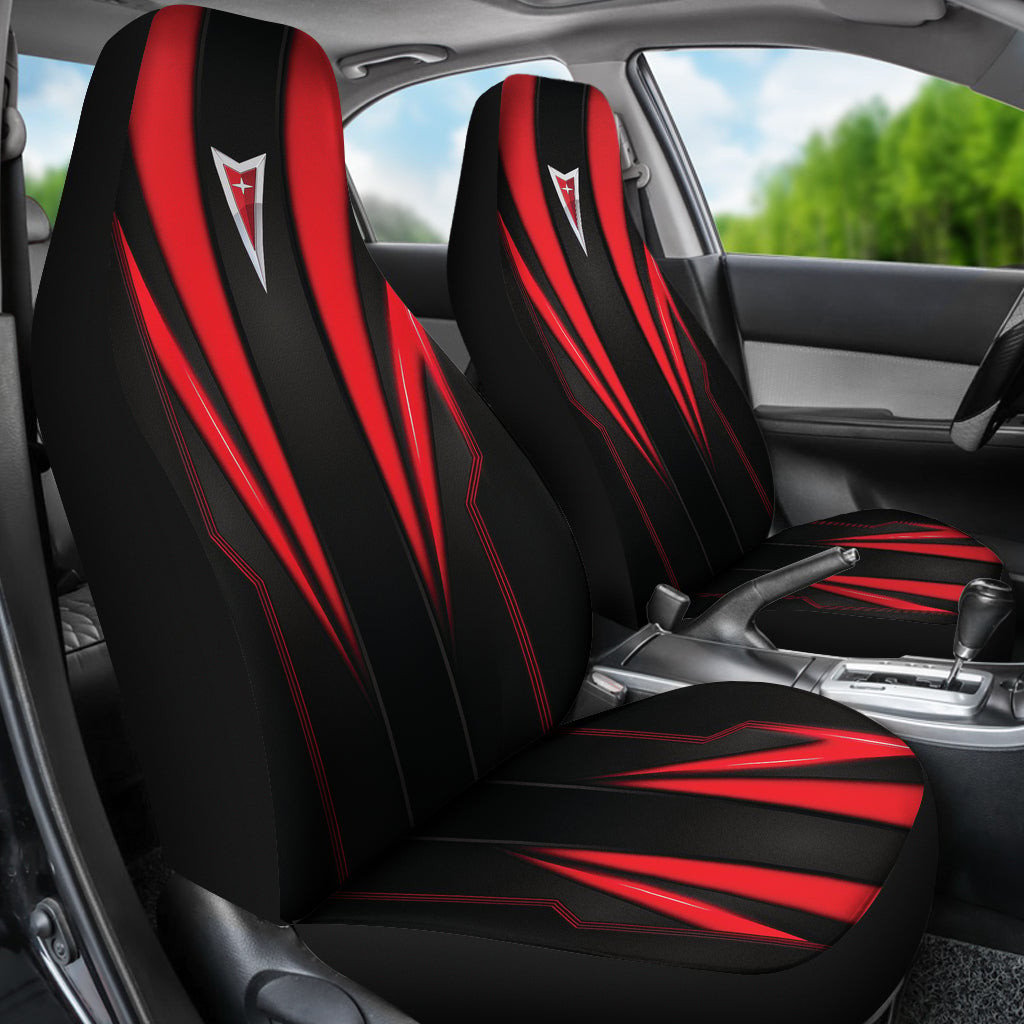 Pontiac Red Logo Car Seat Covers Metal Abstract Ph220913-07